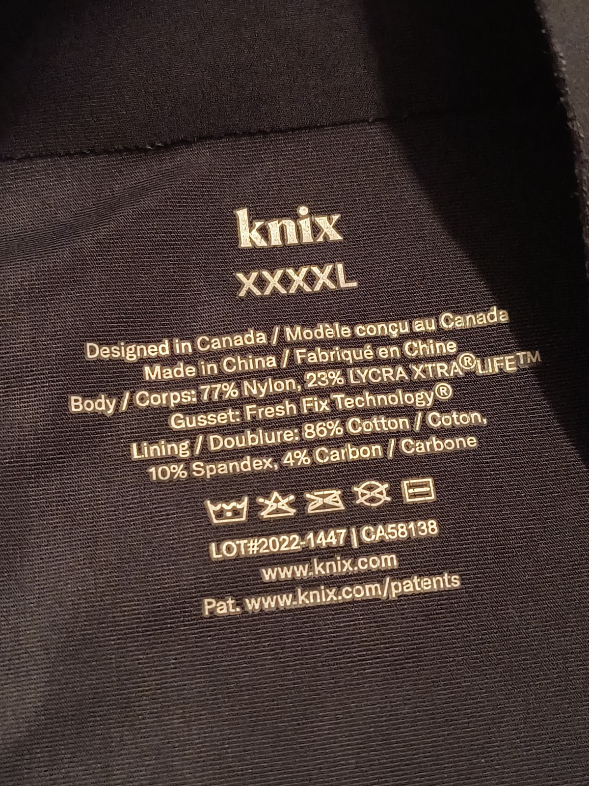 New Knix Women’s Medium Absorbency Leakproof High Rise Panties Sz XXXXL Black