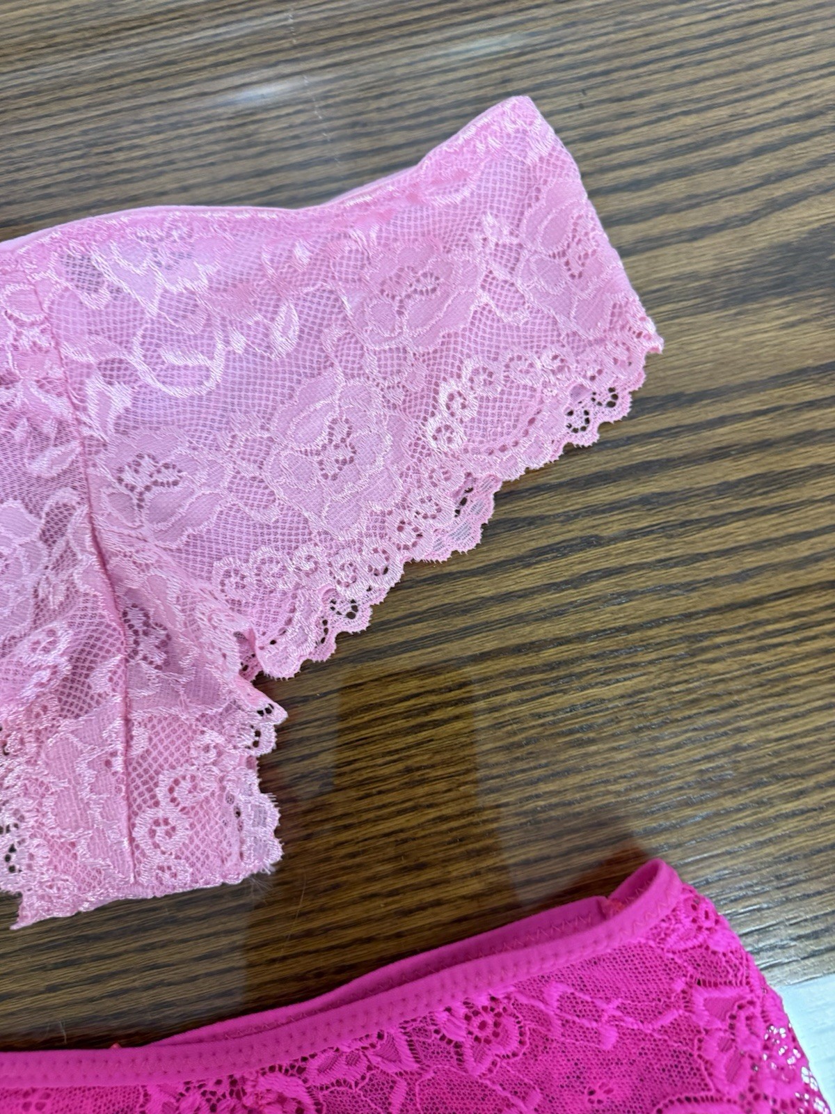 Womens – – Hot Pink Lacy Panties/Undergarment – Size Med