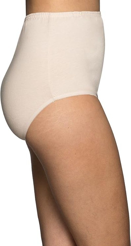 Vanity Fair 15320 Perfectly Yours Cotton Brief Panties 3 Pack 6/Med. Fawn NWT