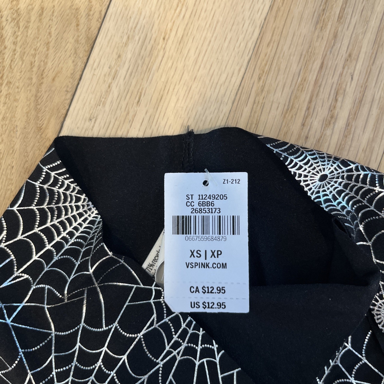 Victoria’s Secret PINK Sexy Thong No Show Raw Halloween Spider XS