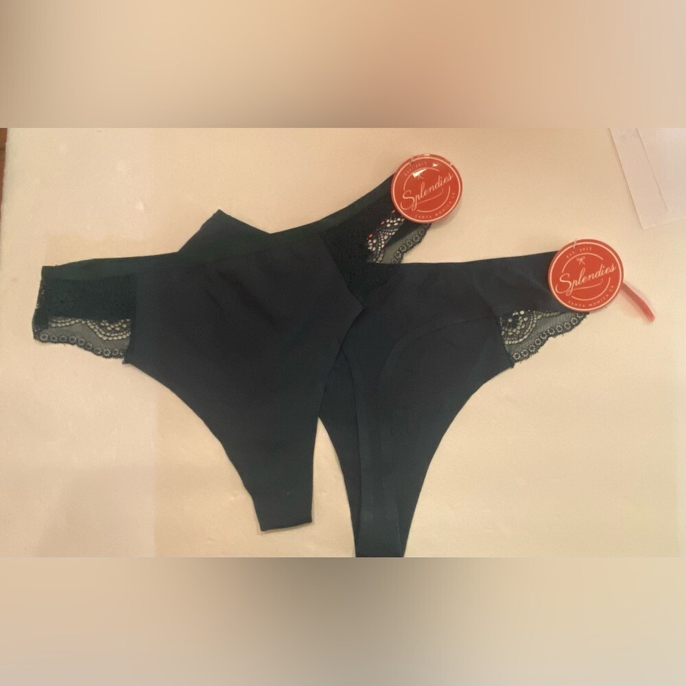 NWT Splendies Women’s Thong Underwear Panties 2-Pack Size XL