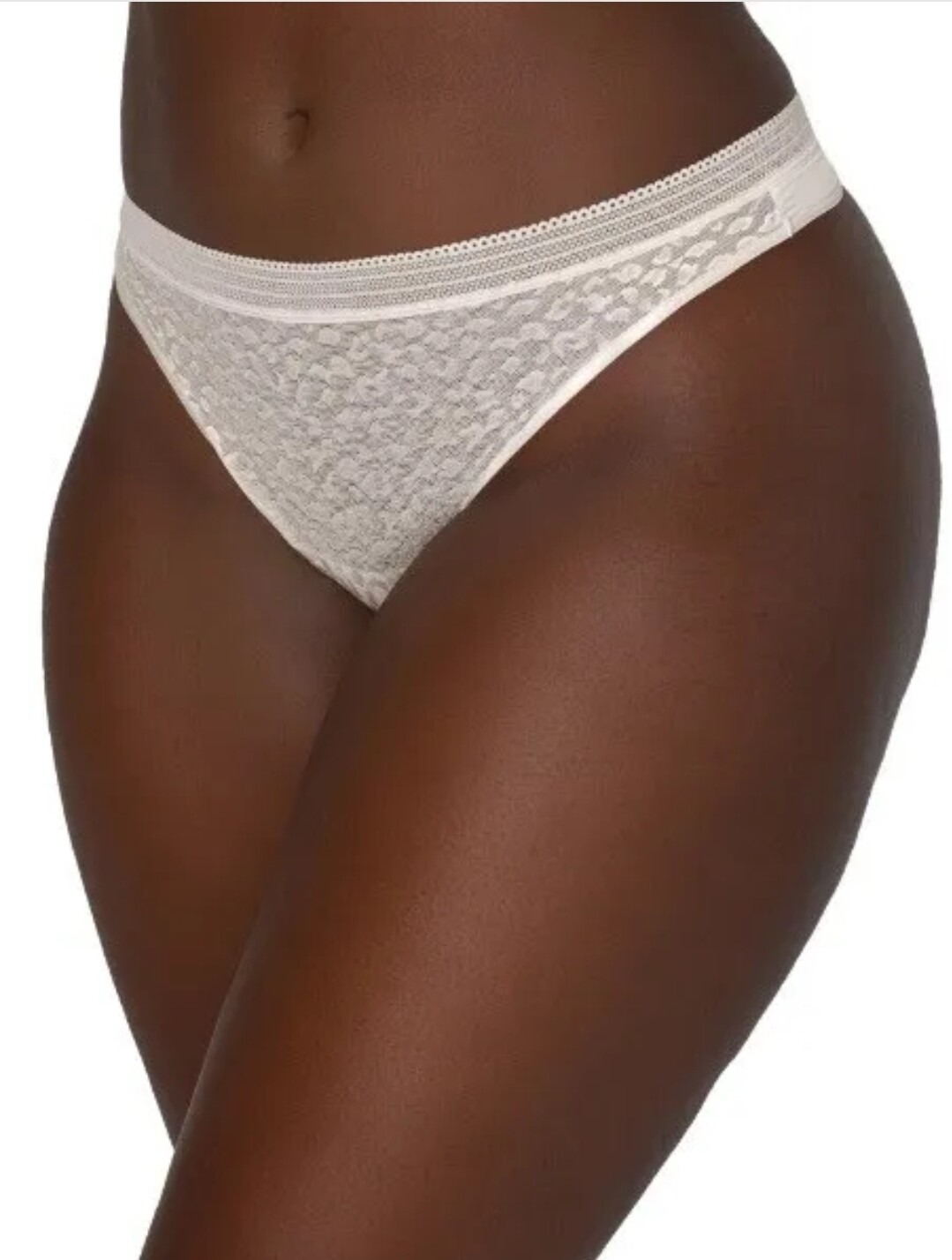 New Secret Treasures Leopard Jacquard Thong Panty Cream Pink Purple XS 2XL 3XL