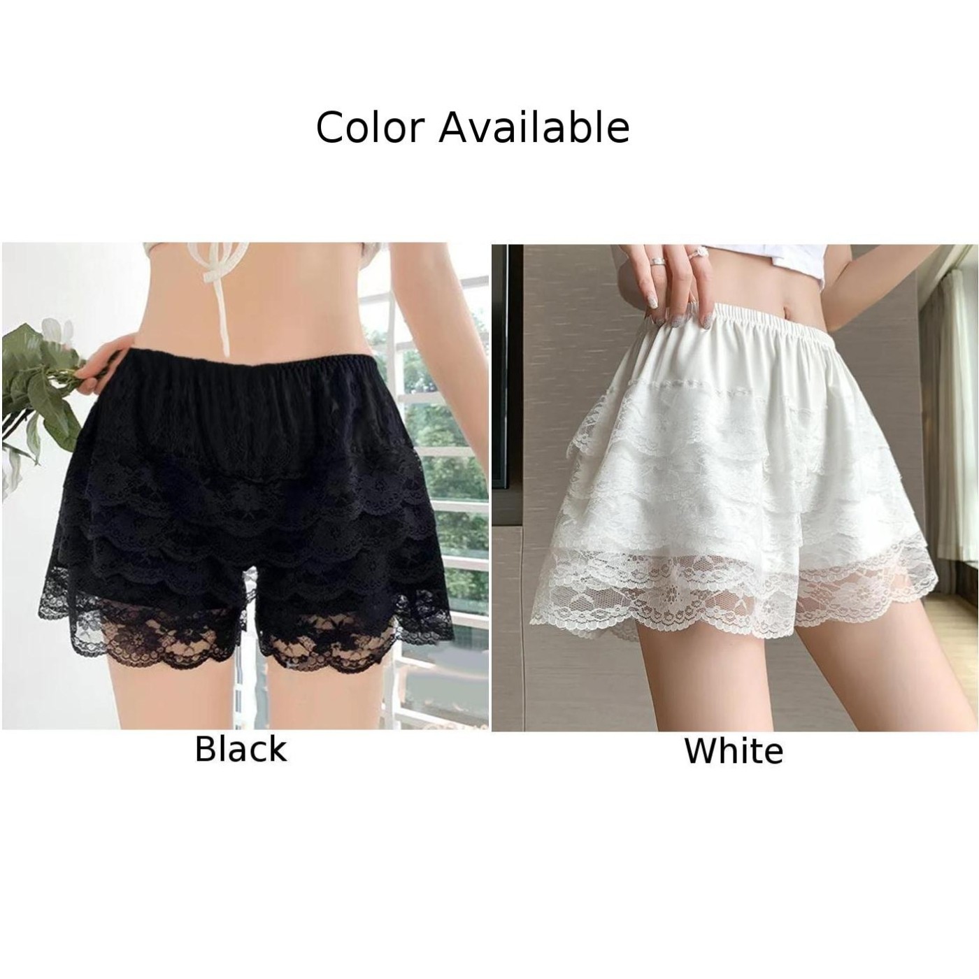JK Bloomers Underwear Floral Lace Safety Shorts for Women with Elasticity