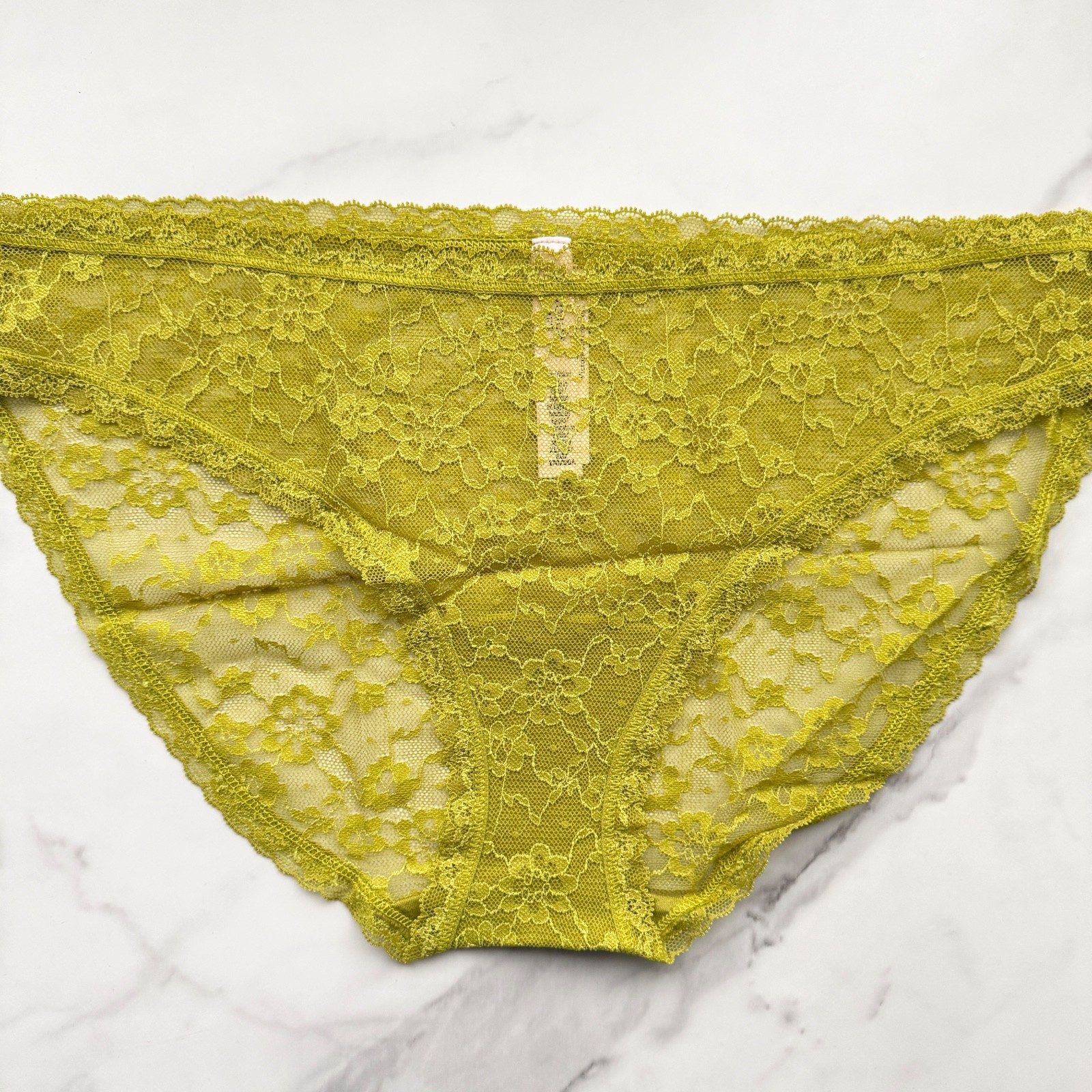 Victoria’s Secret The Lacie Posey Lace Bikini Panty Golden Fern Size XL