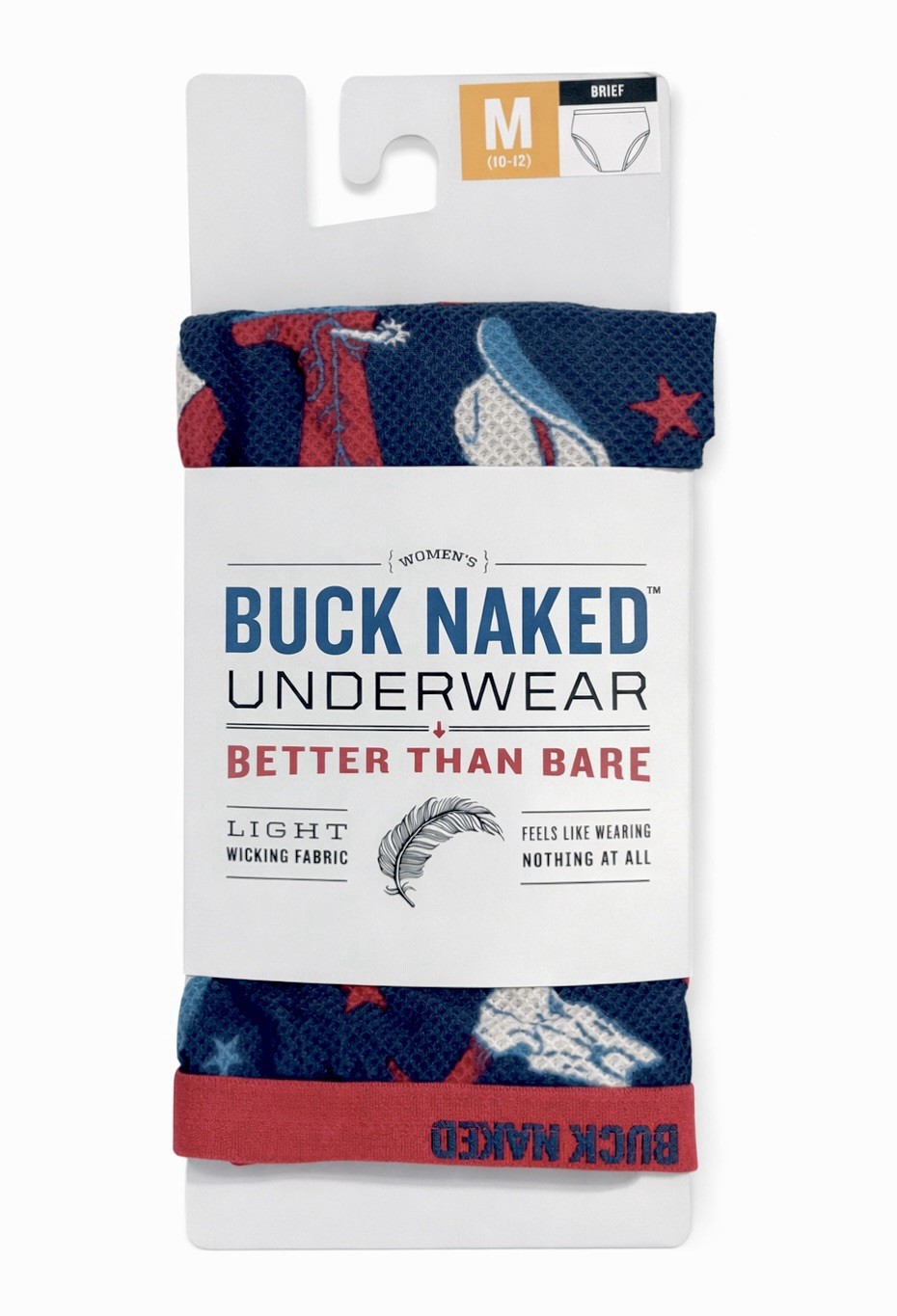 Duluth Trading Women’s Buck Naked Underwear Brief/Texas Lone Star MEDIUM (10-12)