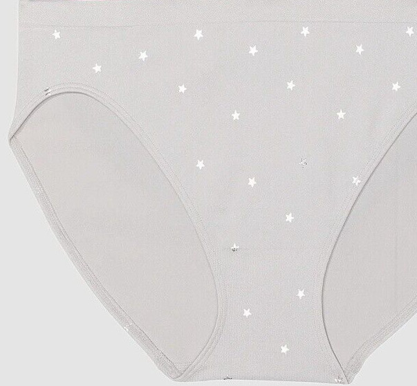 XXL Grey Star SEAMLESS NOSHOWFULLCOVER Victorias Secret HighLeg WaistBrief Panty