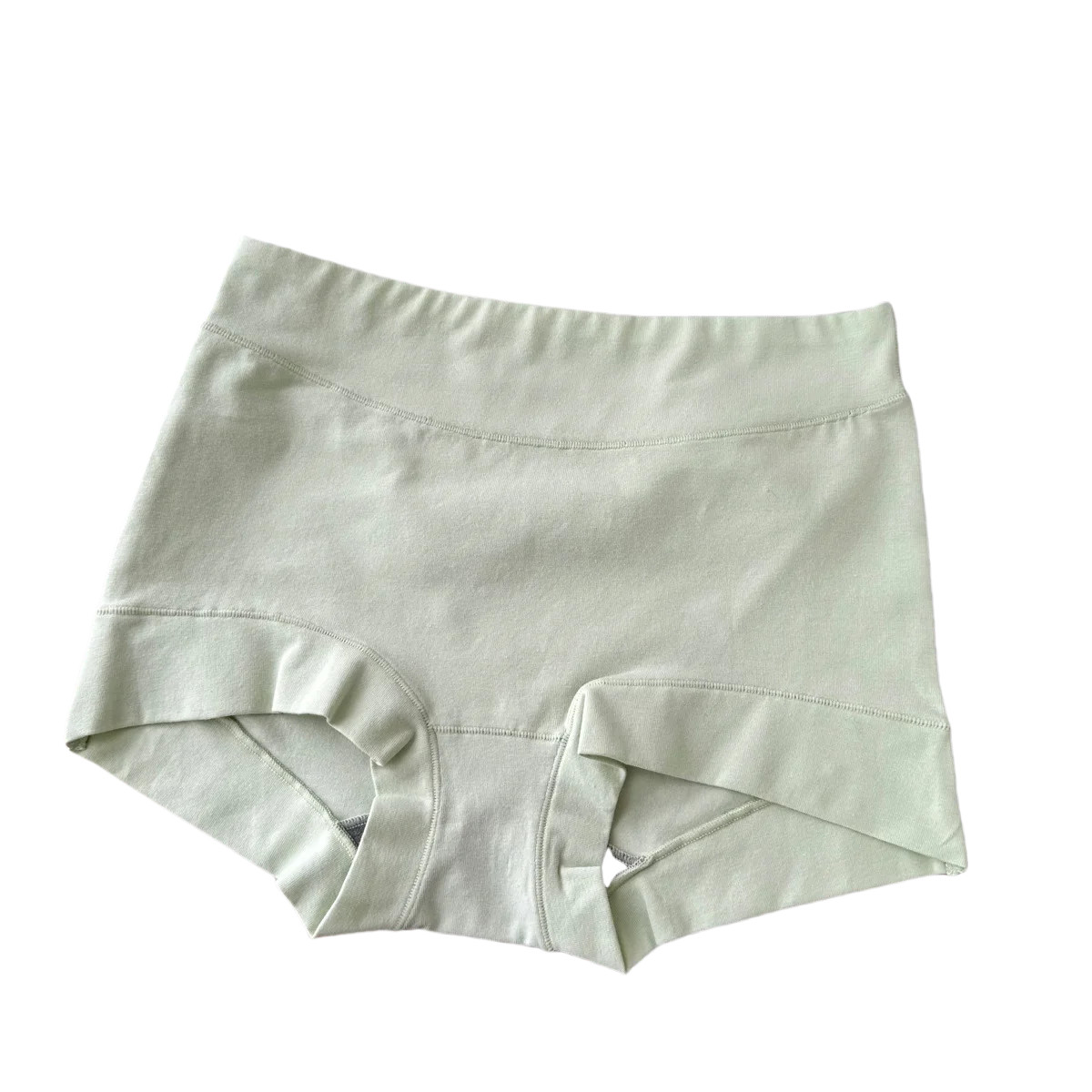 Mid Waist Cotton Panties Seamless Boyshort Solid Color Soft Underwear M-XXL