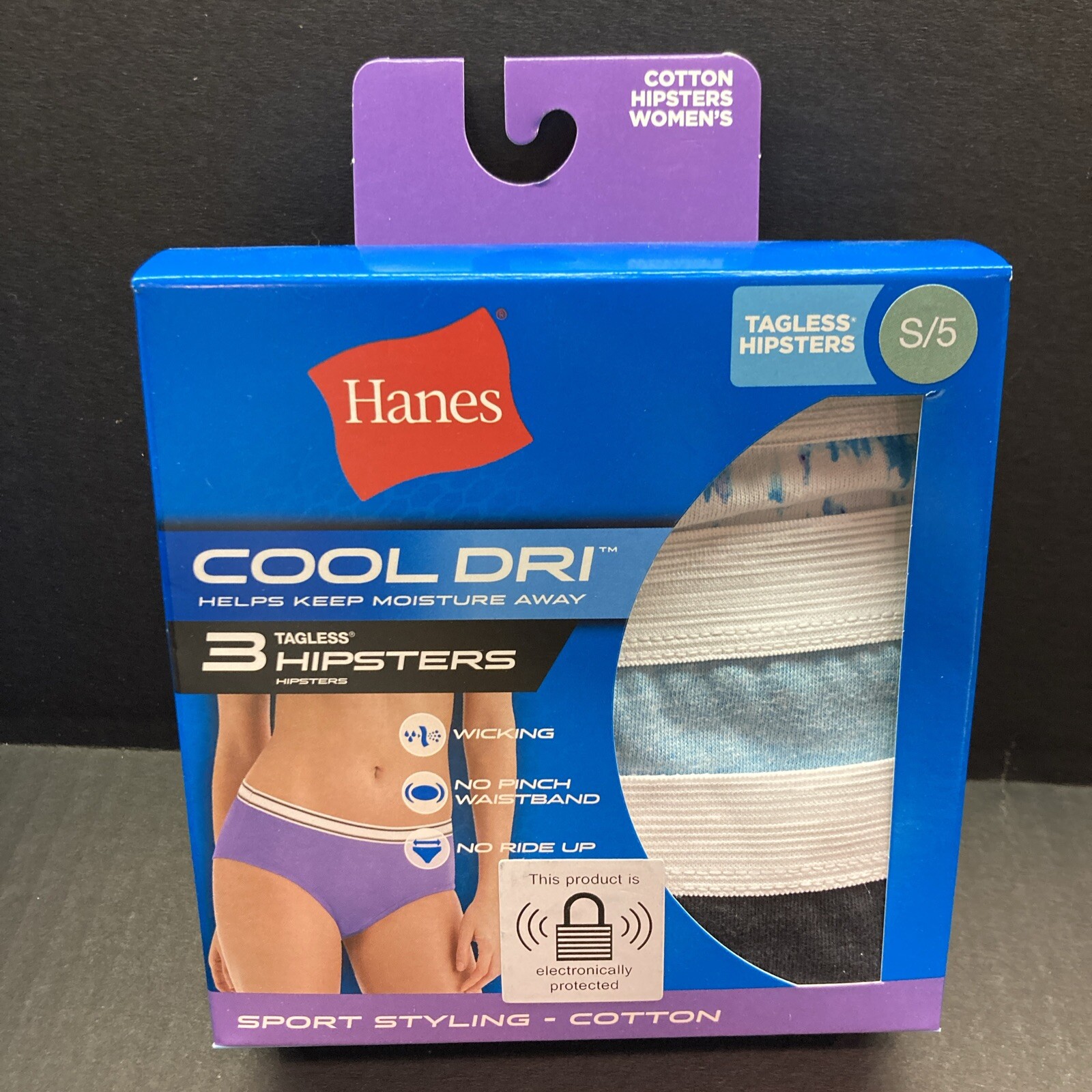 4 Packs of 3 Pair New Hanes Women’s Tagless Hipsters Size 5 Small COOL DRI