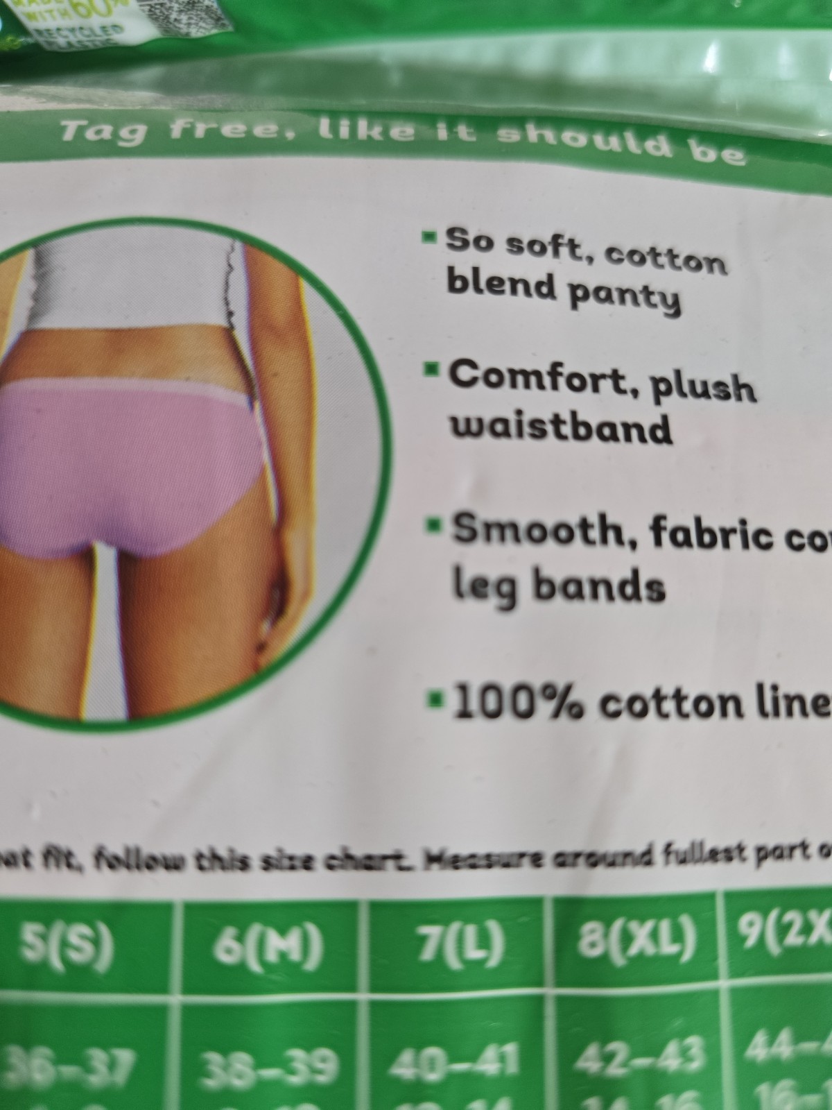 FRUIT OF THE LOOM HEATHER BIKINIS MULTI COLOR PANTIES 6 PAIRS WOMEN’S SIZE 9/XL