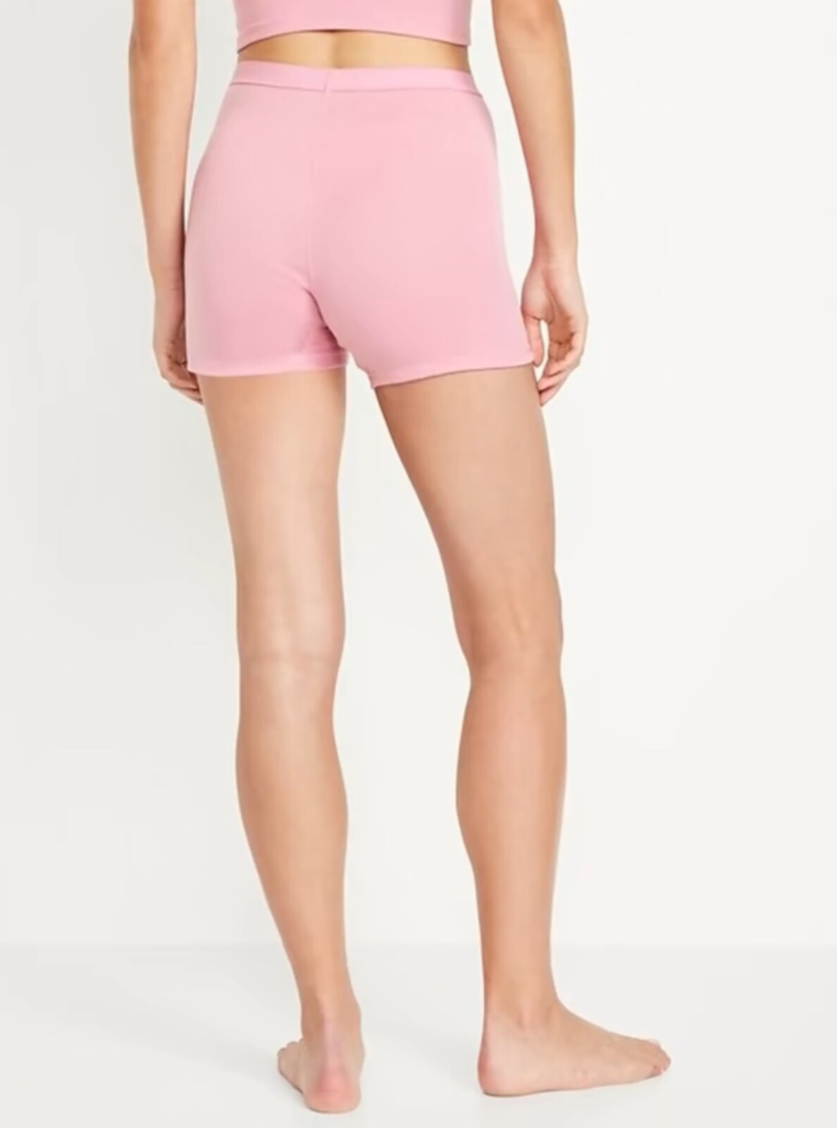 Old Navy Women’s High-Waisted Ribbed Boyshort Briefs 3-inch inseam Pink Size XL