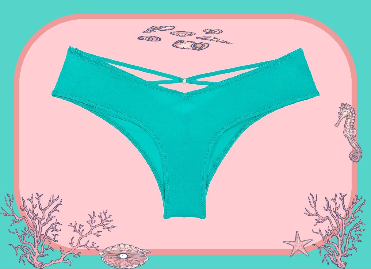 M Capri Sea Strappy Back Satin HighLeg Very Sexy Cheeky Victorias Secret Panty