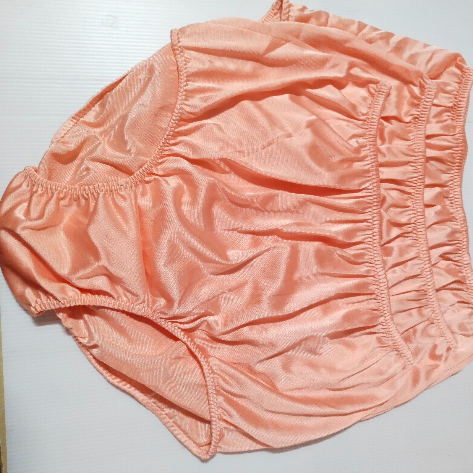 6 Nylon Panties/ High Waisted/ Double Nylon Layer Crotch/ BLack+ORANGE/ Size XL