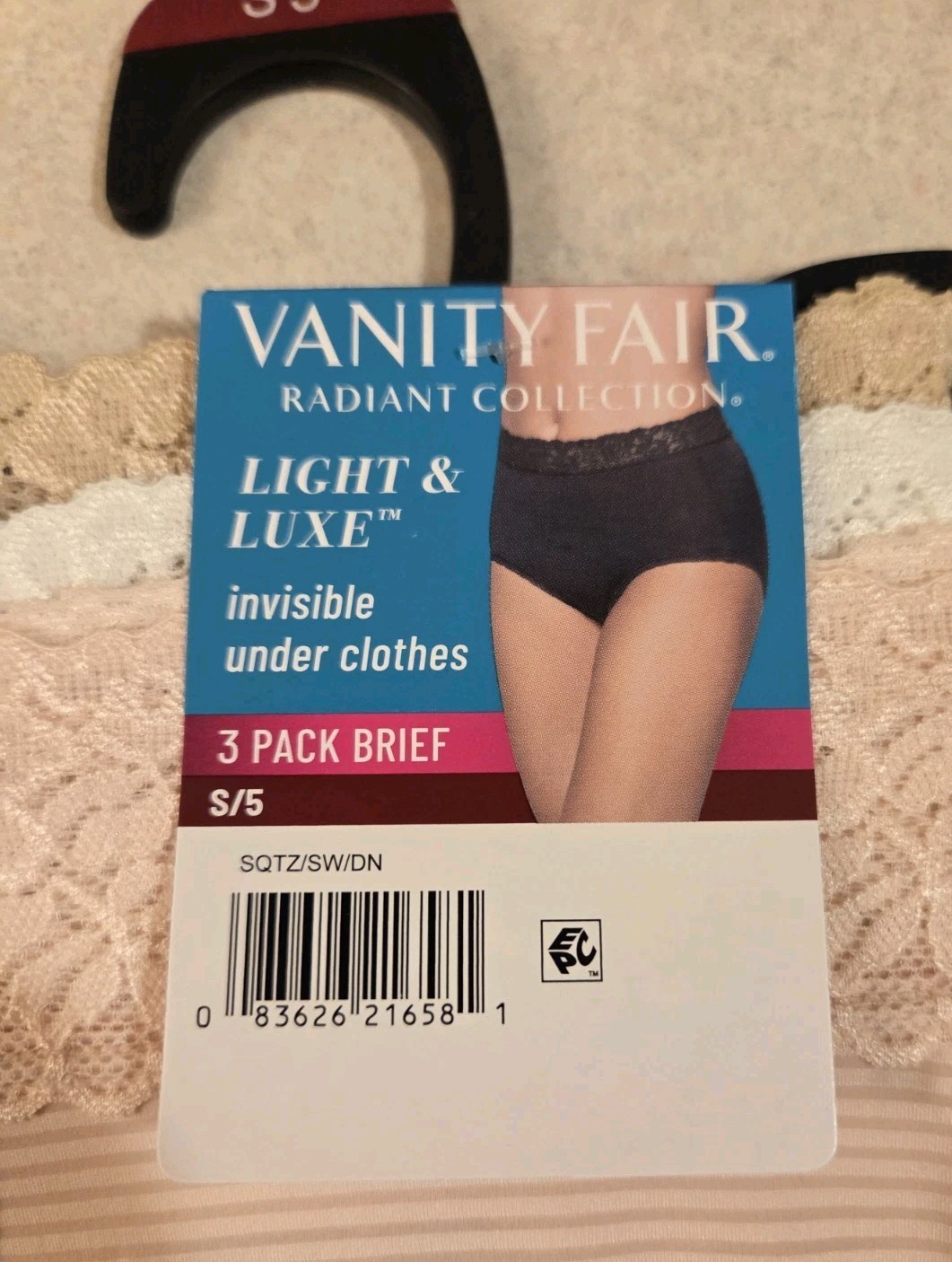 Vanity Fair Women’s SMALL (5) Light & Luxe 6 PACK Brief 3413135 Lace #21426-#103