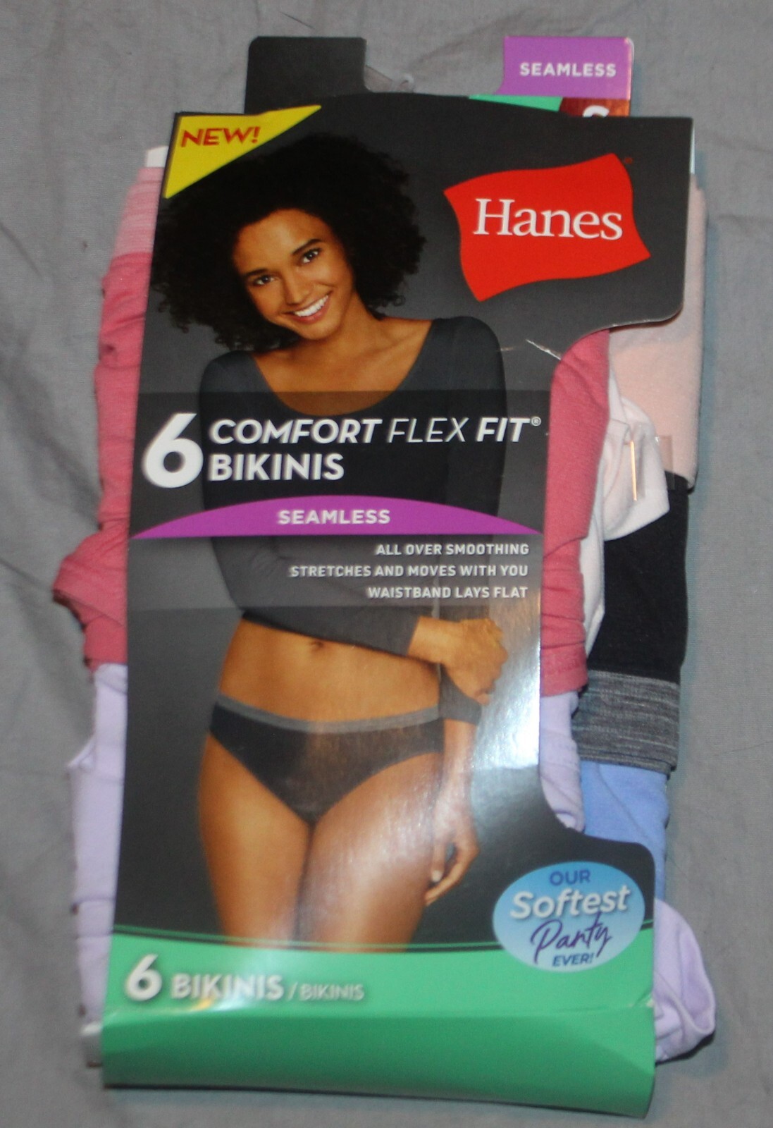 Women’s Hanes 6-pack Comfort Flex Fit Bikinis Underwear Seamless size S