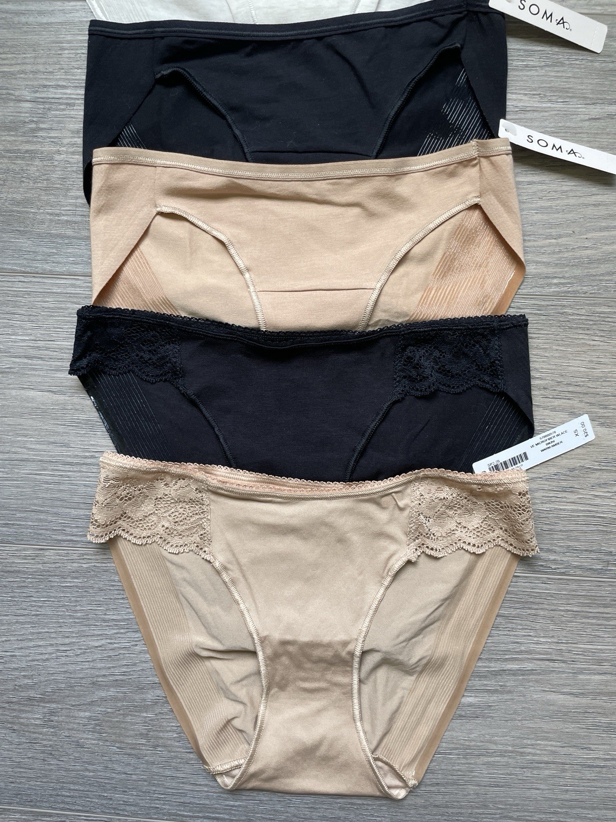 $130 Soma Panty Lot ~7 Pairs ~X-Small~ Vanishing Edge Bikini~ No-show~NWT❤️