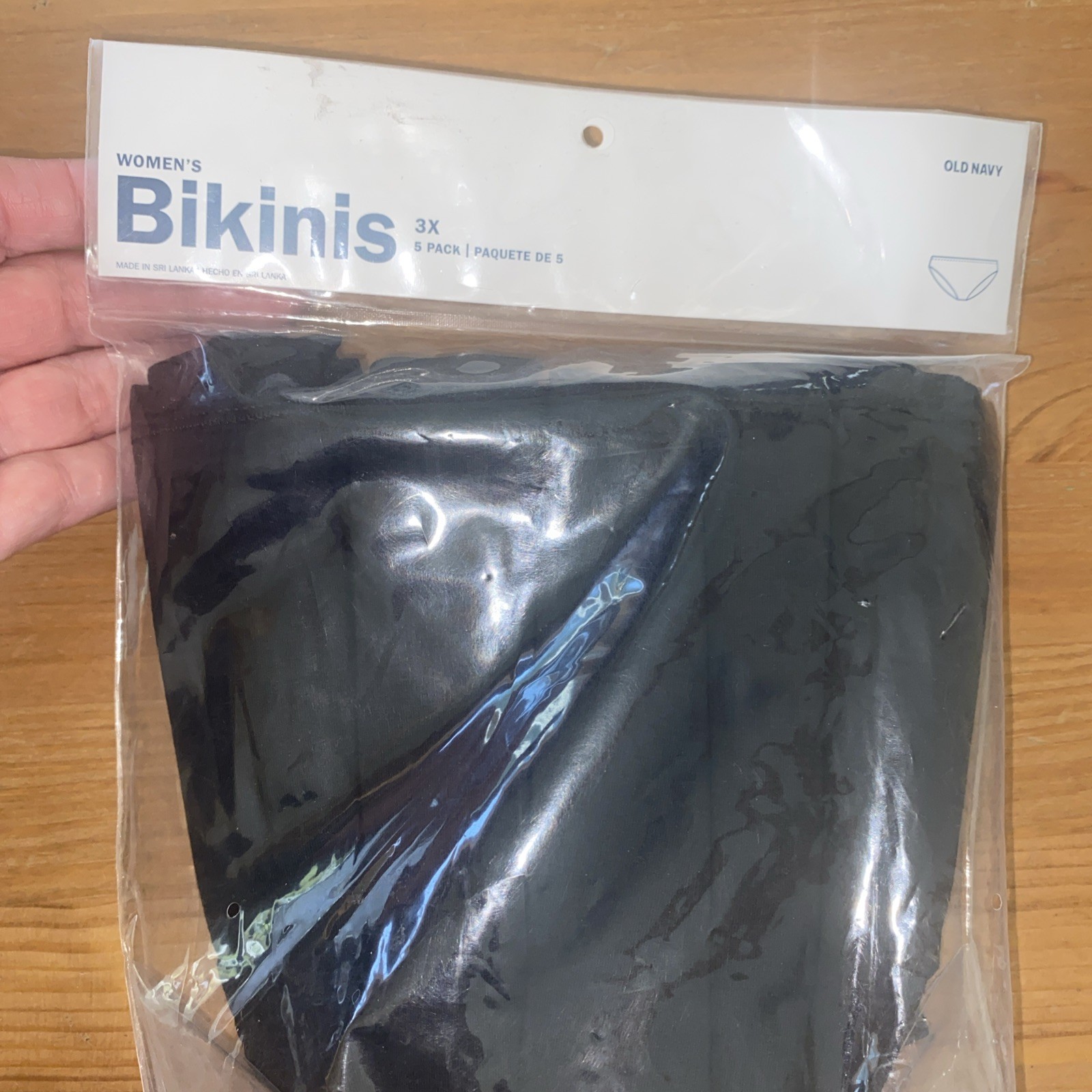 New 5 Pack Old Navy Women’s Bikini Underwear Black Size 3x 24-26 NIP