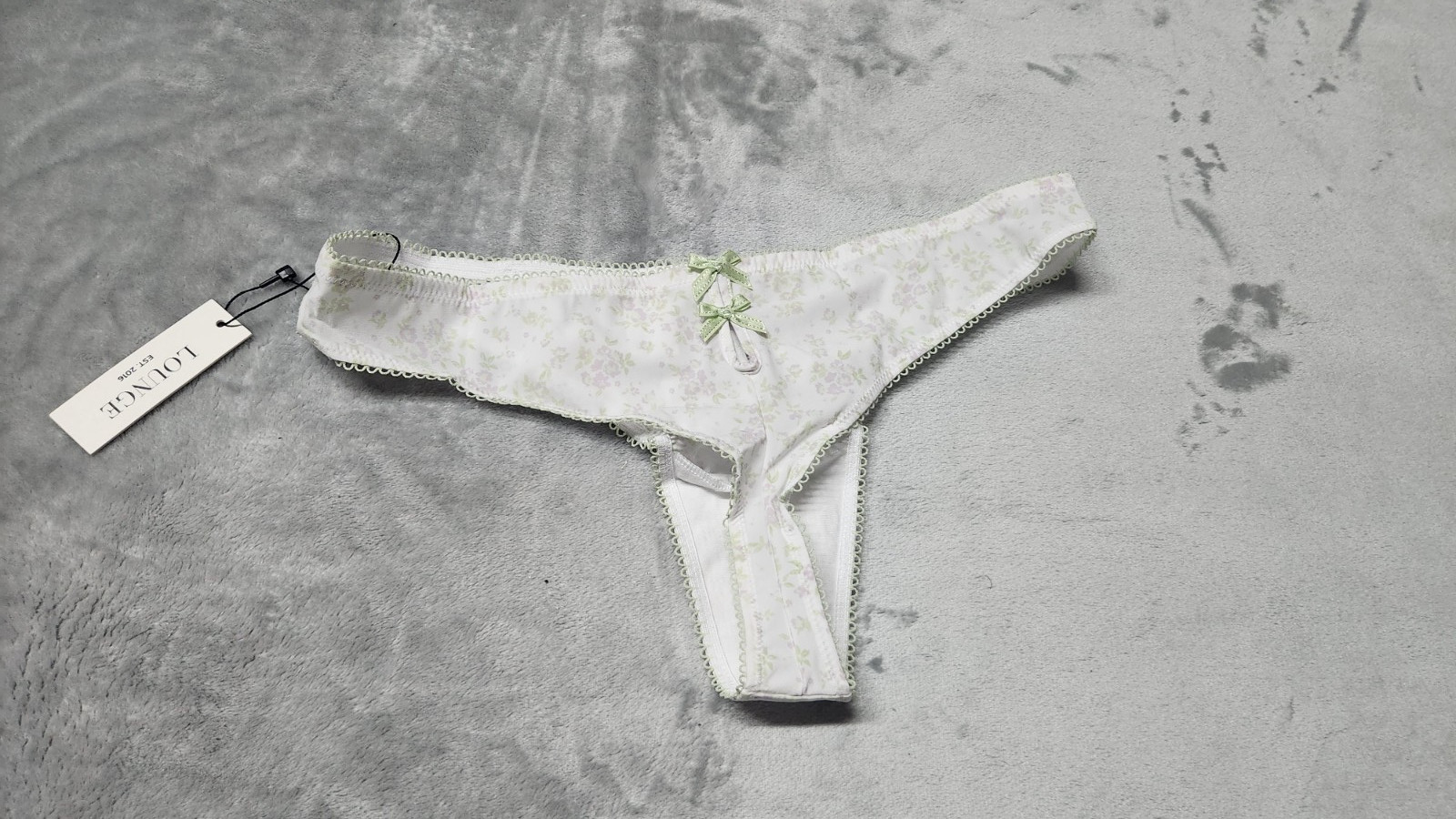 Lounge Women’s Size Medium Sage Floral Meadow Brazillian Brief NWT