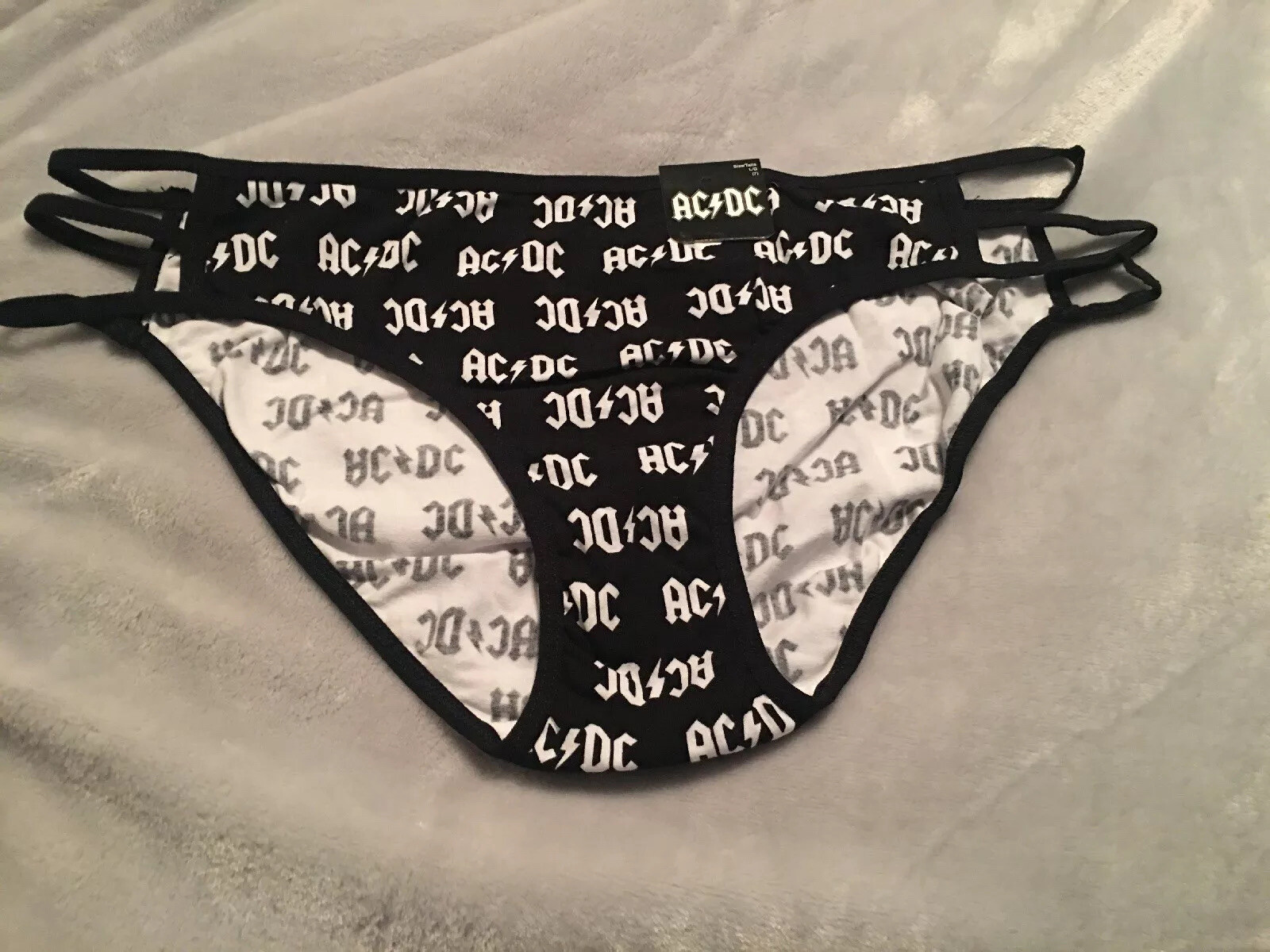AC DC Caged Bikini Panty XL (8) New With Tags Free Shipping