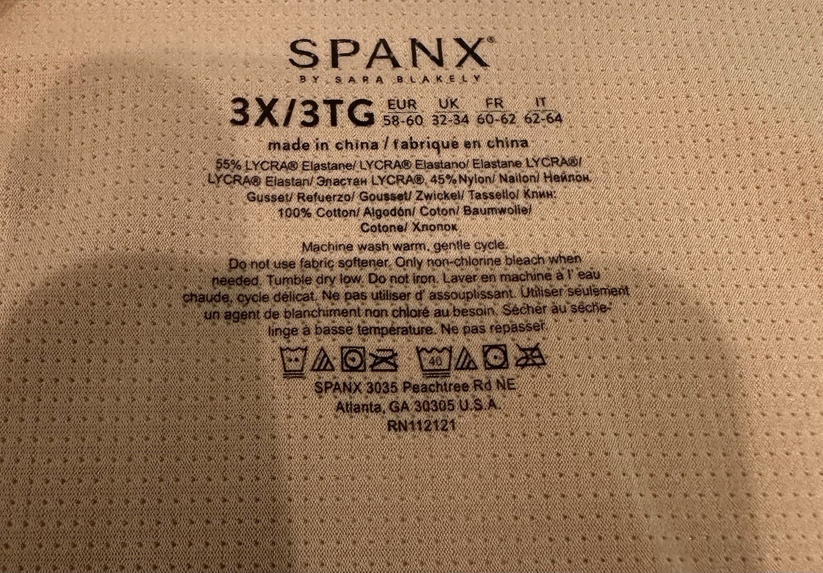 Spanx Under Statements Thong Breathable Light As Air Naked 2.0 Size 3X NWT