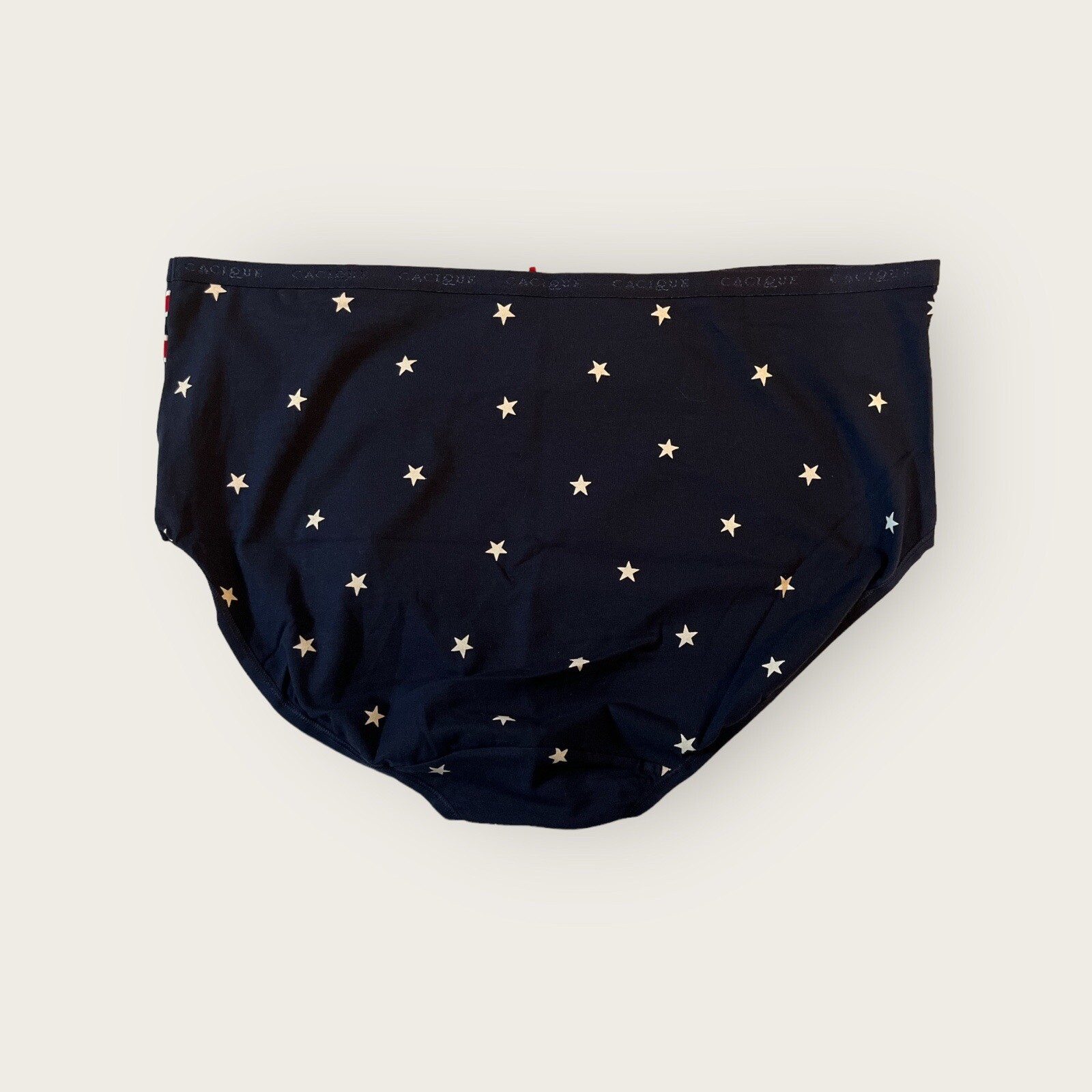 Lane Bryant Cacique Cotton High Leg Brief Panty 18/20 Stars Stripes Flag