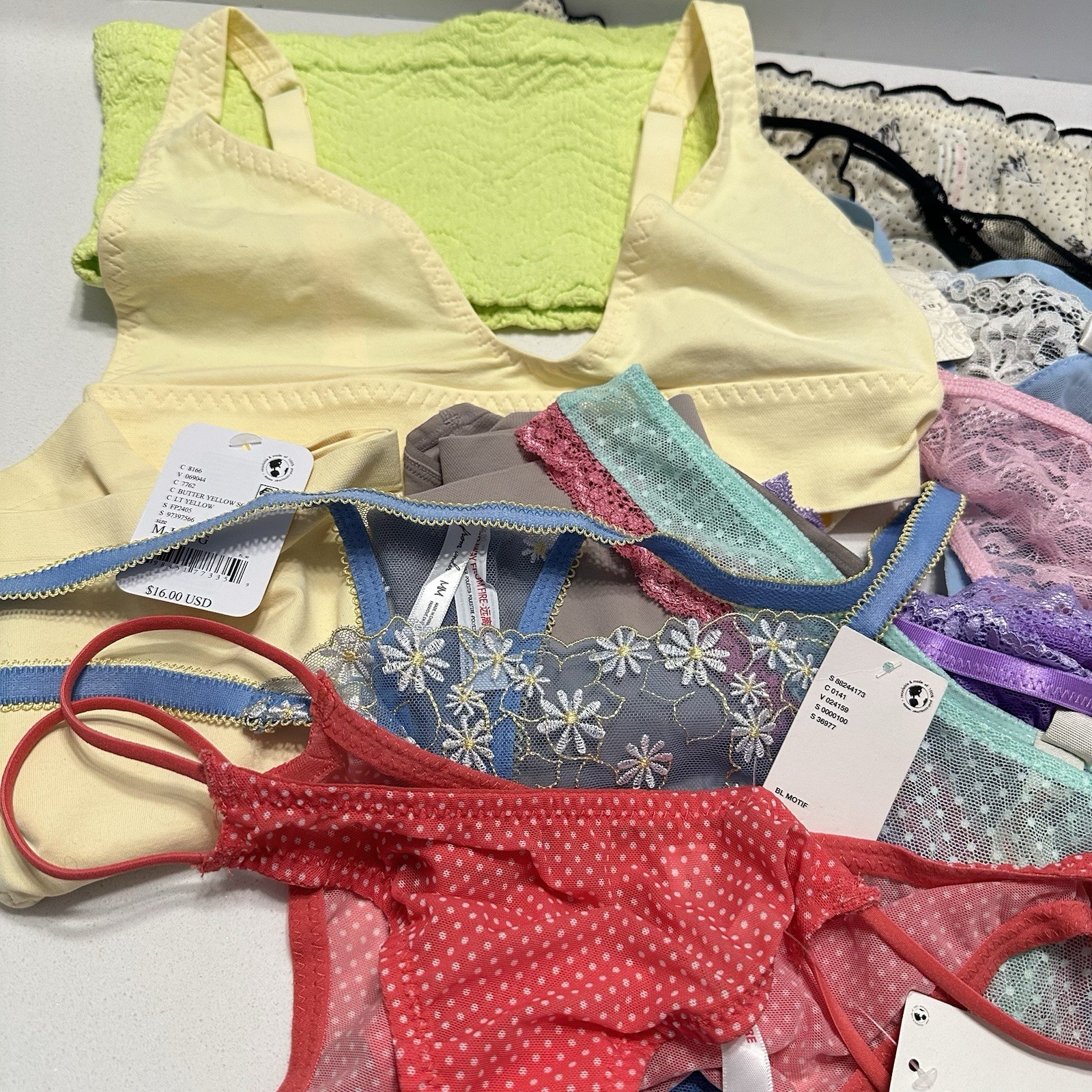 Lot /bundle Of UO And Free People Thongs, Undies, Bralettes 12 Pieces NWT NWOT
