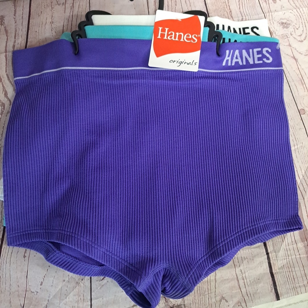 Hanes Originals Women’s Underwear Seamless Rib Boyfit Panties, 3-pack XL