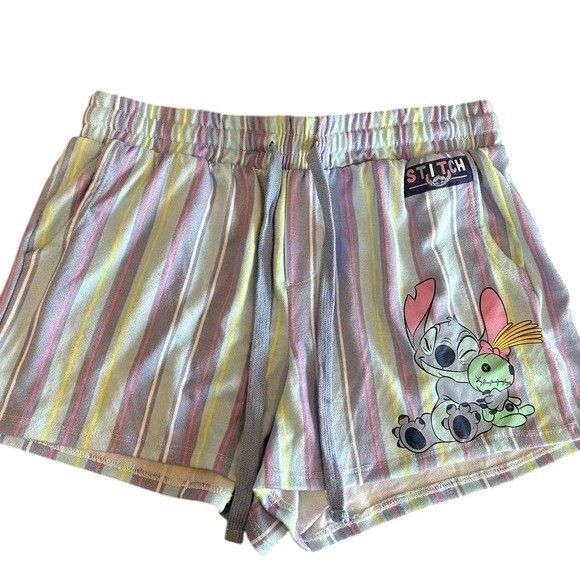 Disney Lilo & Stitch Striped Sleep Lounge Shorts XS/S Pajama Sleepwear