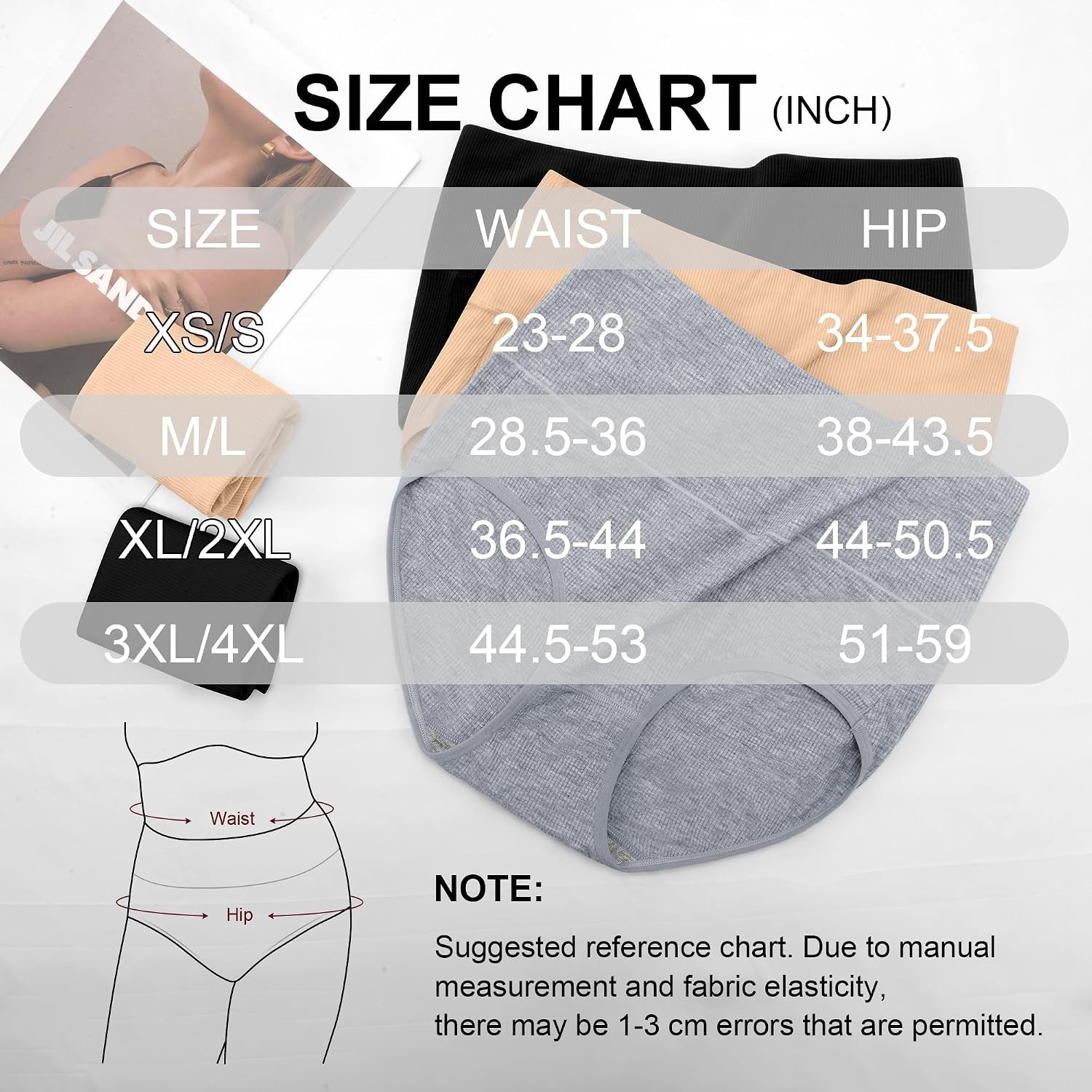 Womens Underwear Full Coverage Panties for Ladies Soft Breathable Cotton Briefs
