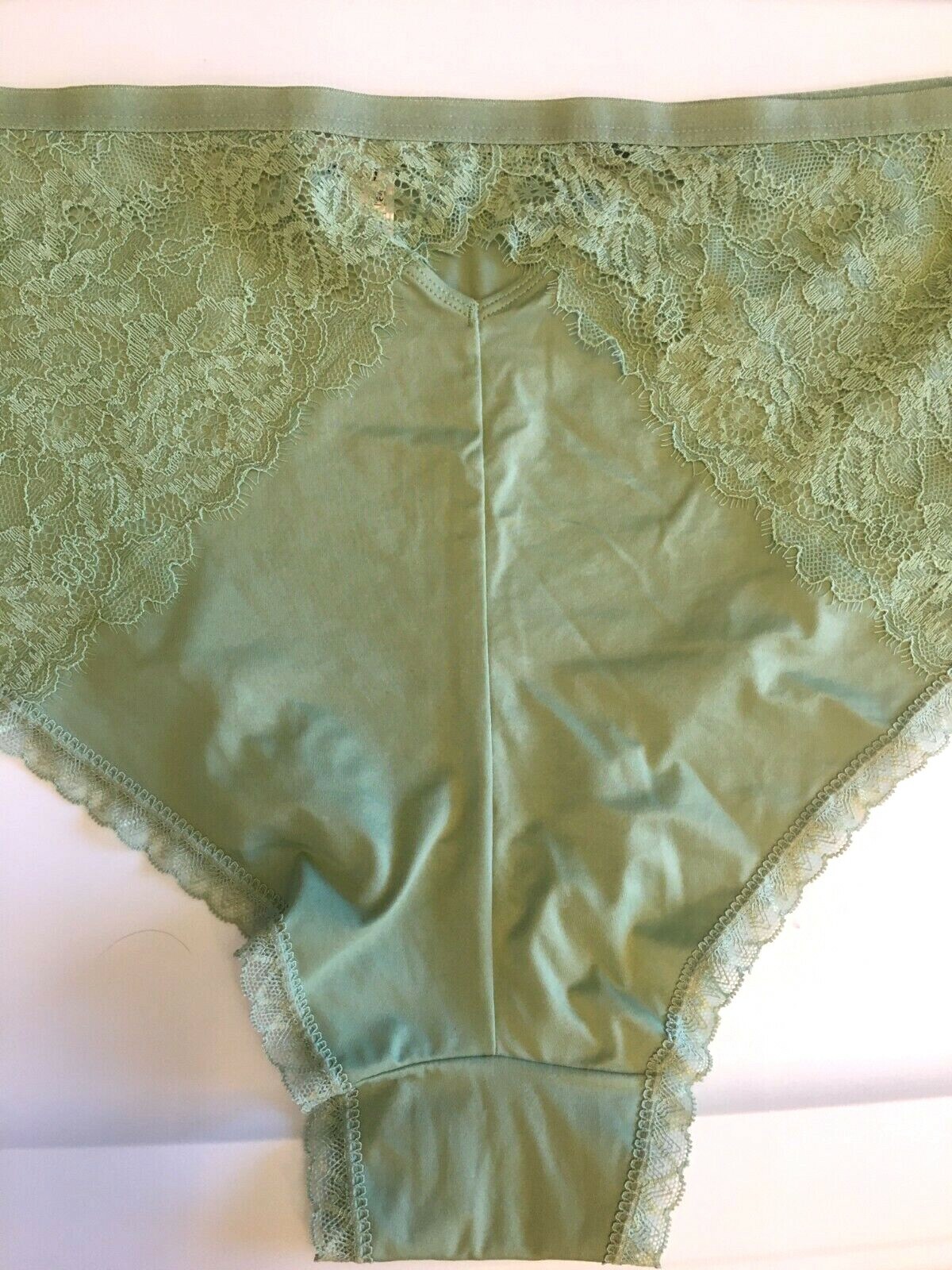 Kiwi Green Smooth Micro Cheeky Panties Womens Size 4X(28-30) Lace Soft Silky NWT