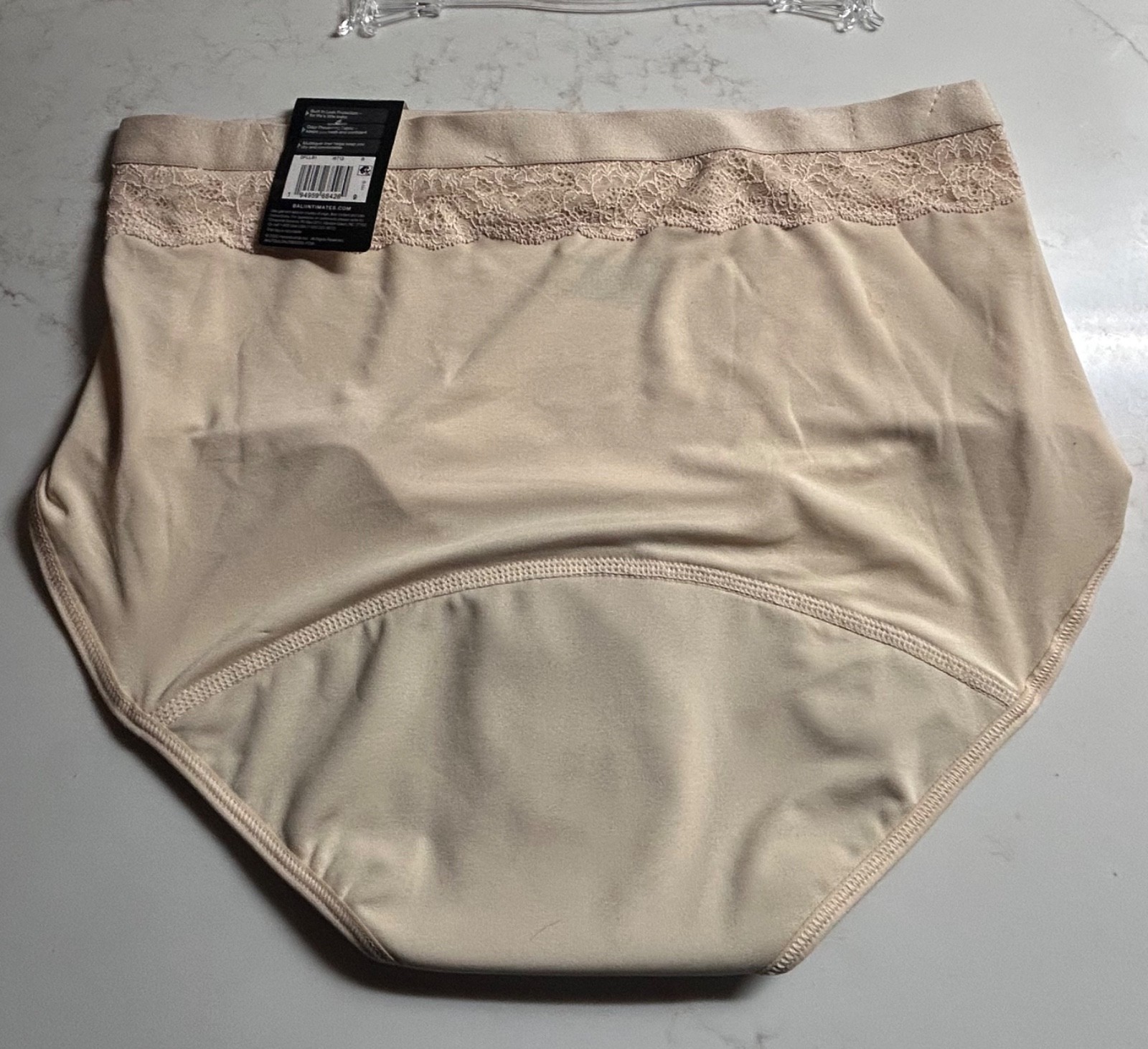 NWT Bali Confident Brief Leak Protection Panty/Underwear Size 8 XL NUDE (DFLLB1)