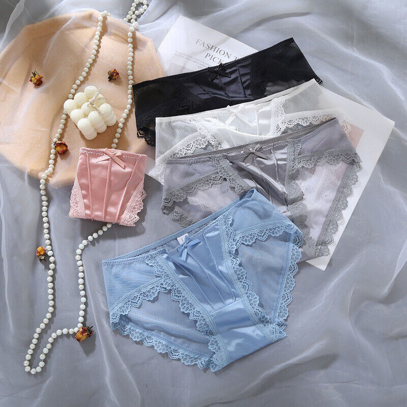 1/5 Pack Lot Womens Sexy Lace Sheer French Style Panties Underwear Knicker Brief