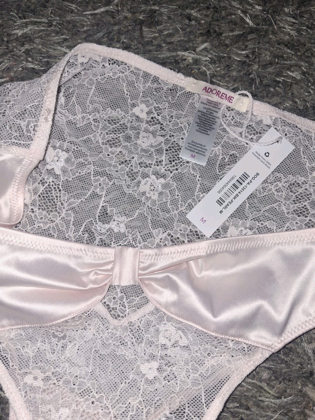 Adore Me/VS Cutout Bow Bikini Panty NEW Medium Pink