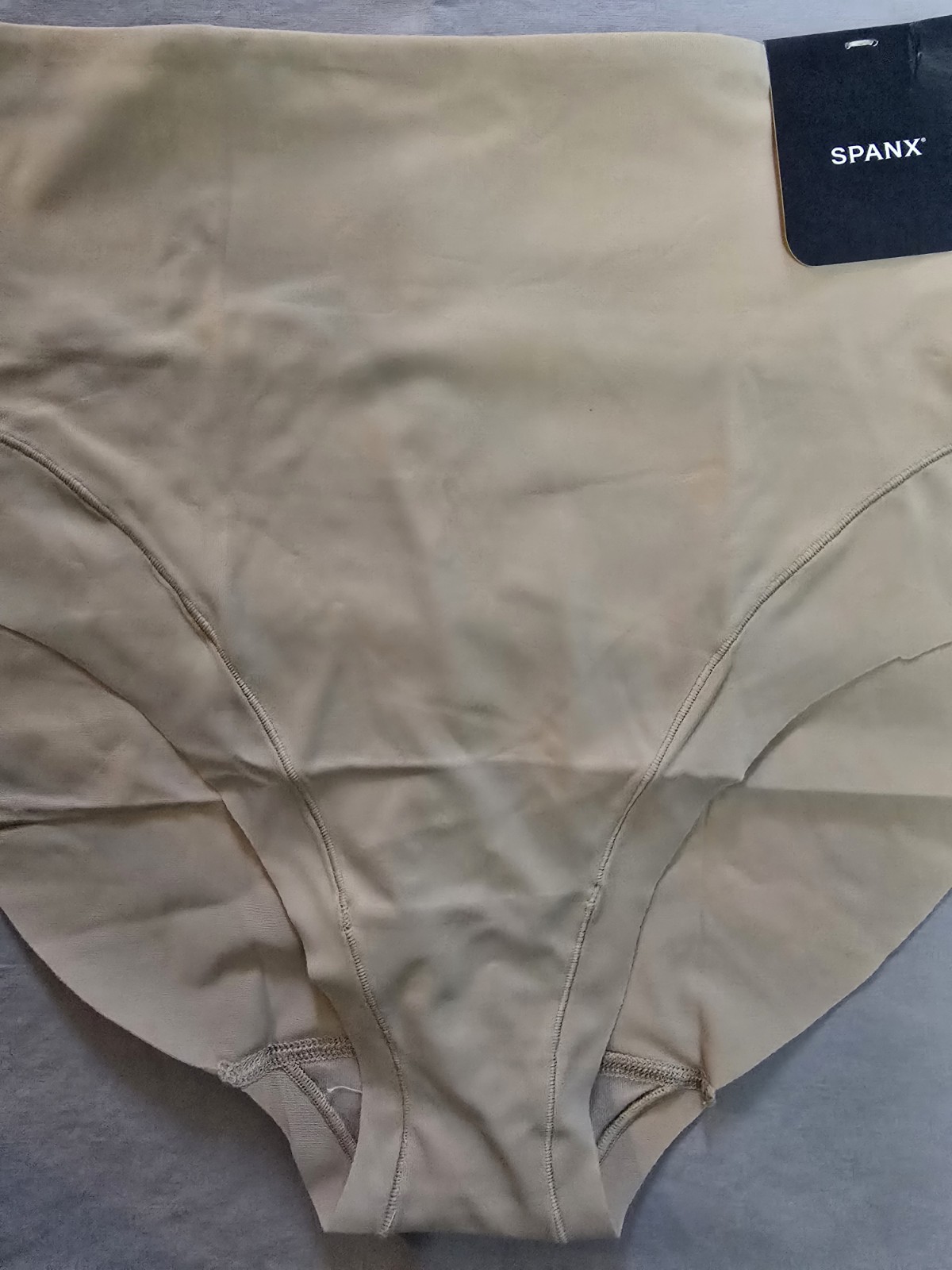 SPANX SUPER SMOOTH HI-LEG BRIEF PANTIES 40157R BEIGE (Size X-LARGE) NWT MSRP $28