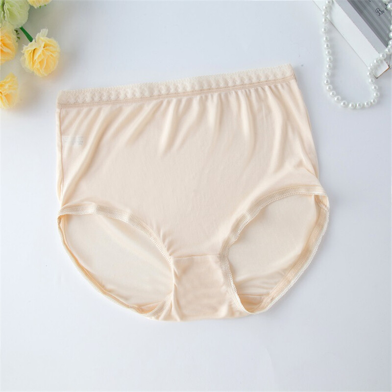 Large Ladies Knitted Silkworm Silk Briefs Knickers Panties Underpants Underdress