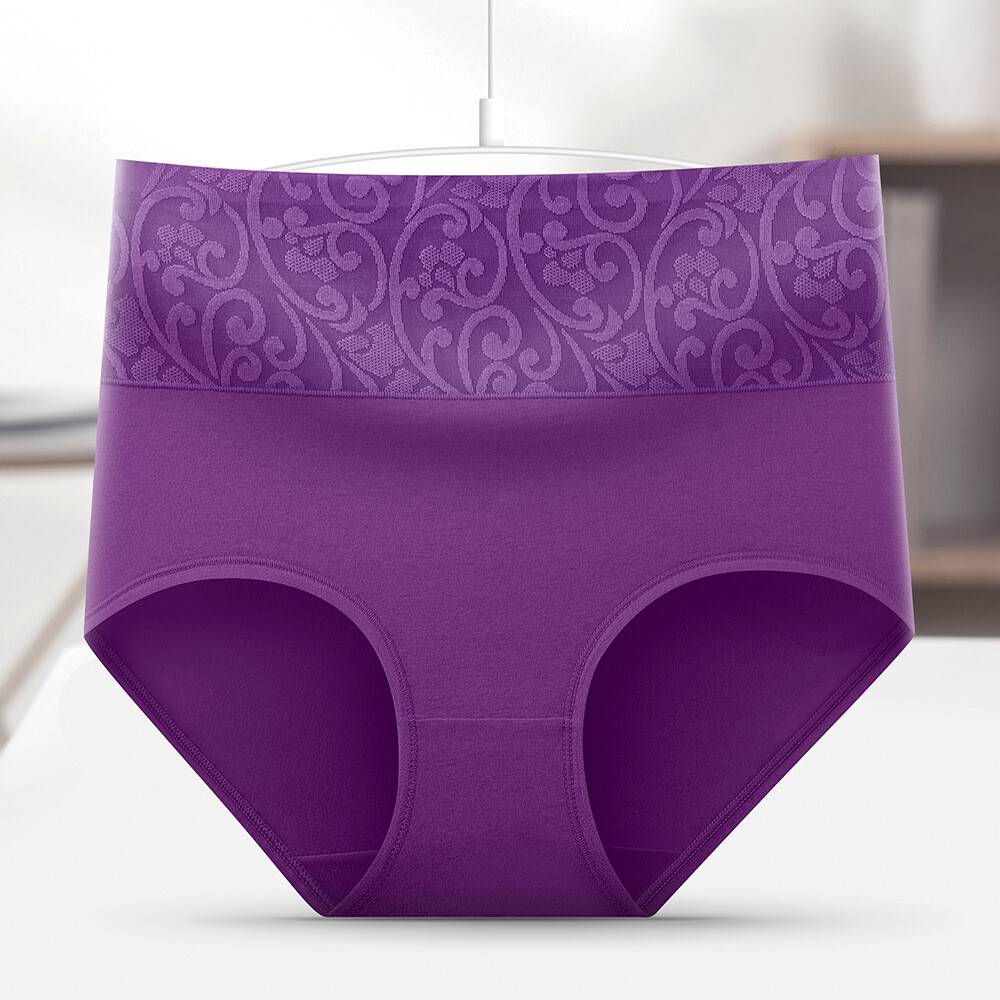 4 Pack Lot Sexy Womens Cotton Panties Brief Full Coverage Underwear Lingeries