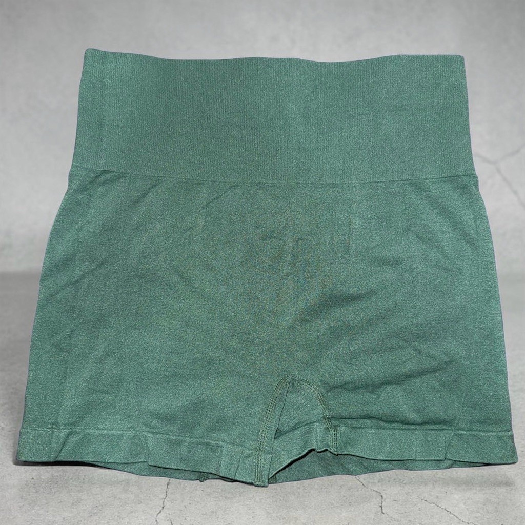 Womens Seamless High Waist Boyshort Panties Underwear Green Size M