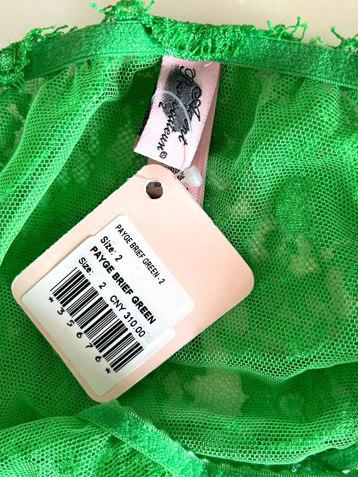 Agent Provocateur Lace Knickers Size AP2 ‘payge’ Green BNWT