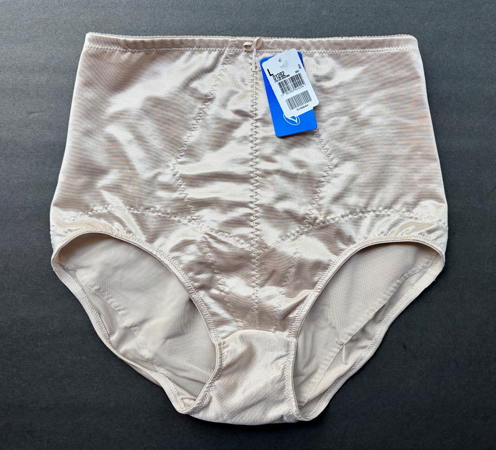 NWT Leonisa High-Waisted classic Panty Shaper 01282 Size L Beige Shapewear