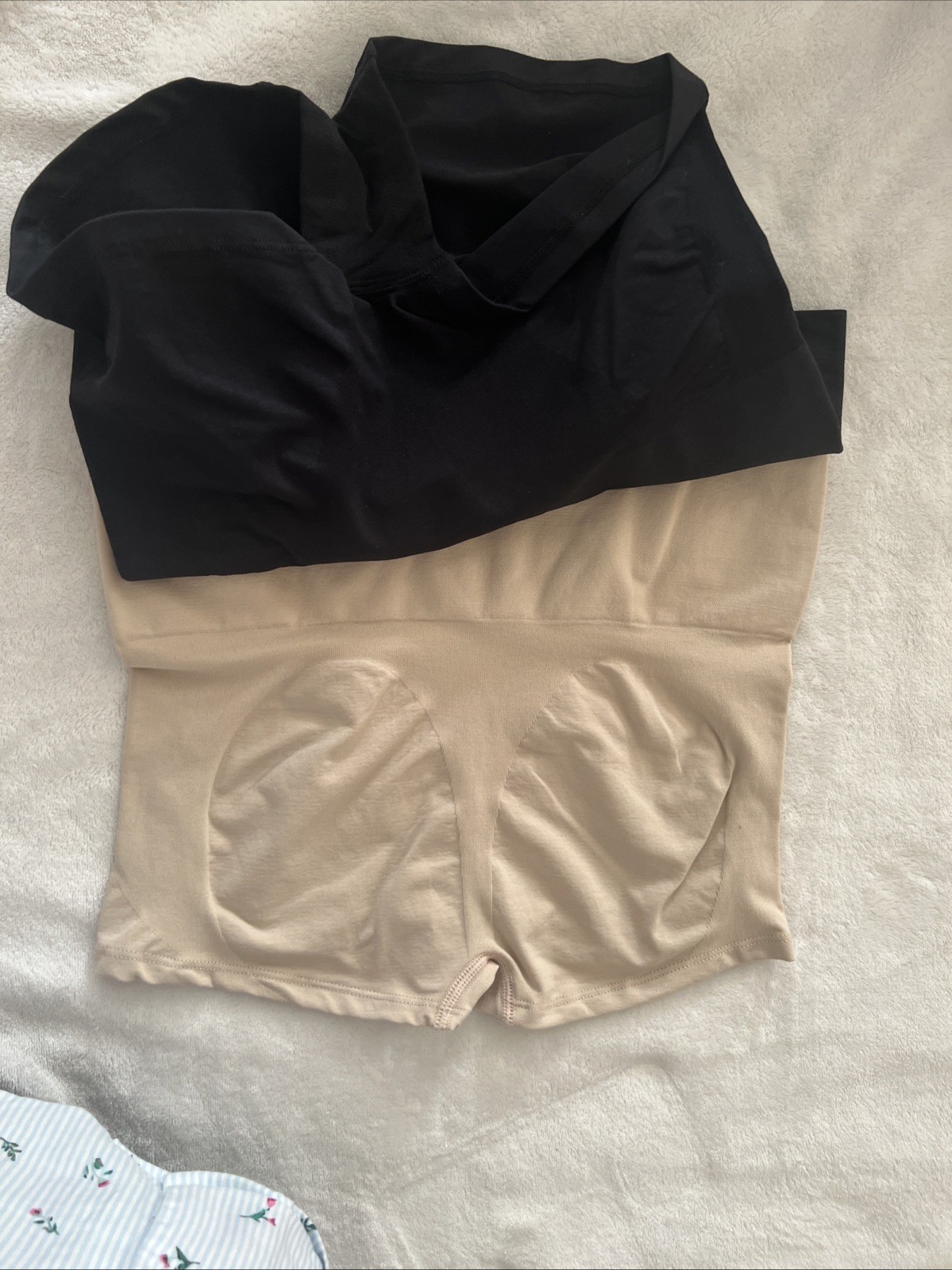MeMoi High Waist Boy Shorts 2 Pack Nude & Black Tummy Control Underwear XL New
