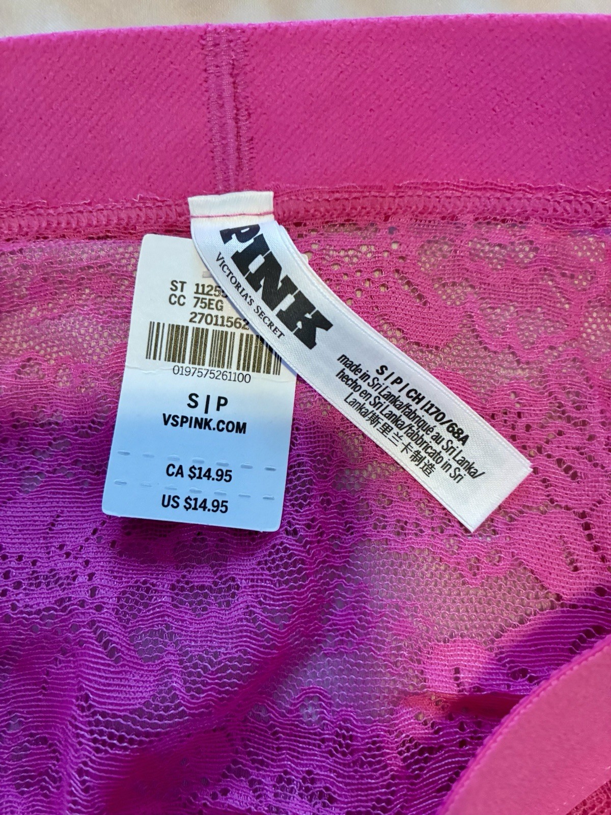 Victoria’s Secret Women’s Panties S Lot of 2 Pink Lace Cheeky Green Brief NEW