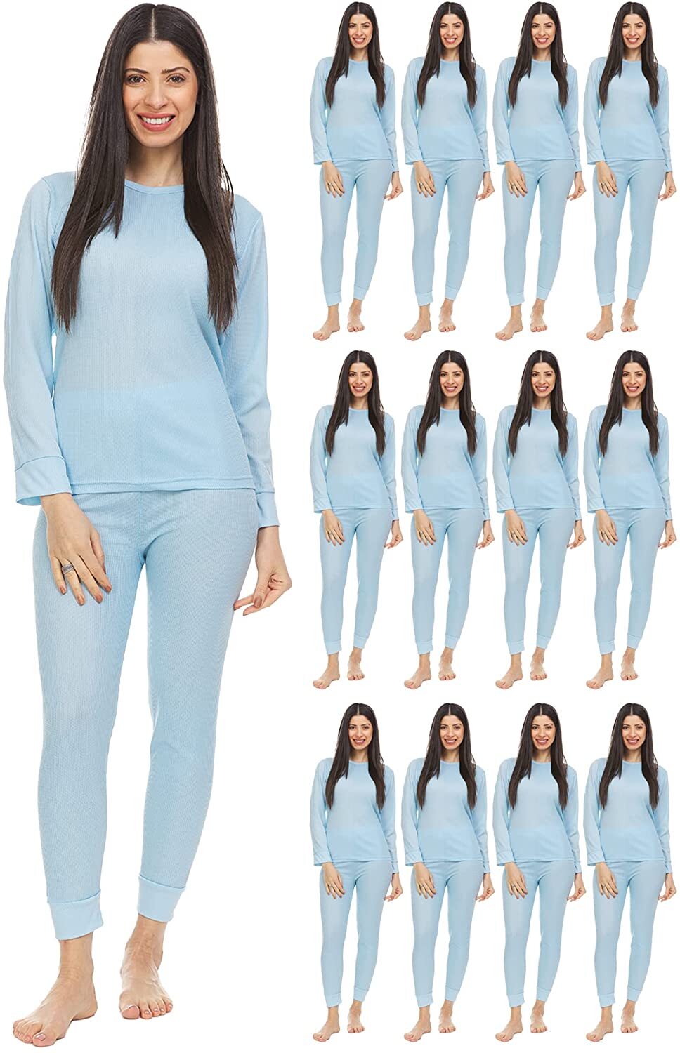 Thermal Sets for Woman, Base Layer Long Johns Underwear, Top & Bottom , otton
