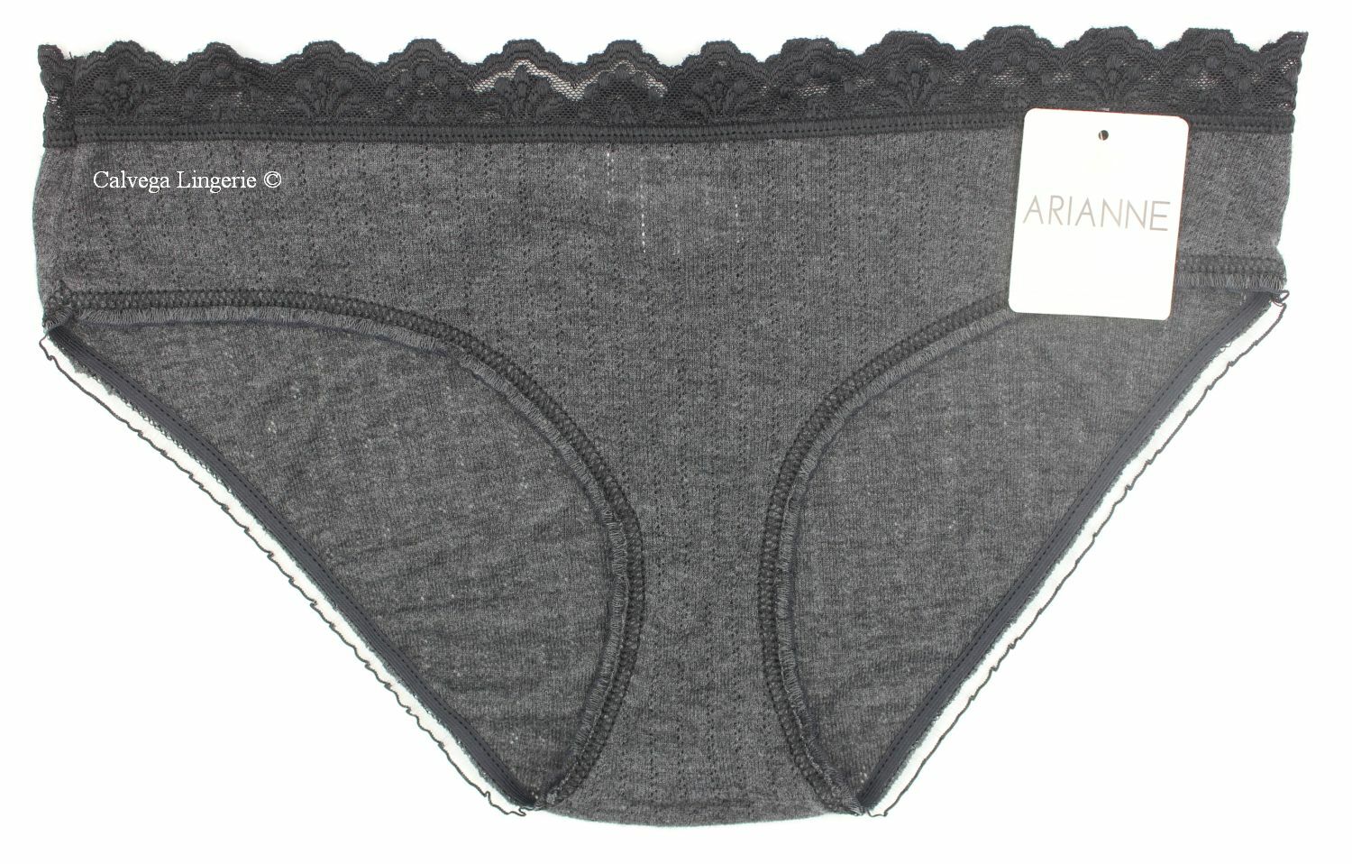 NWT ARIANNE 3532R “Promotions” Pointelle Modal / Lace Bikini, Black, XL, Canada