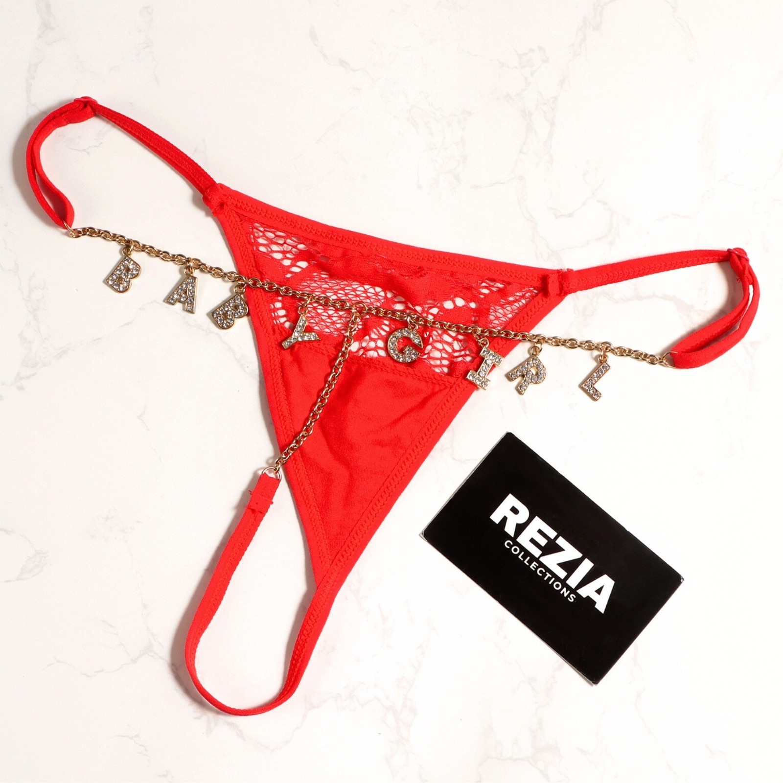 Custom Boyfriend Name Thong Lace Panties Personalised Crystal Letters Underwear