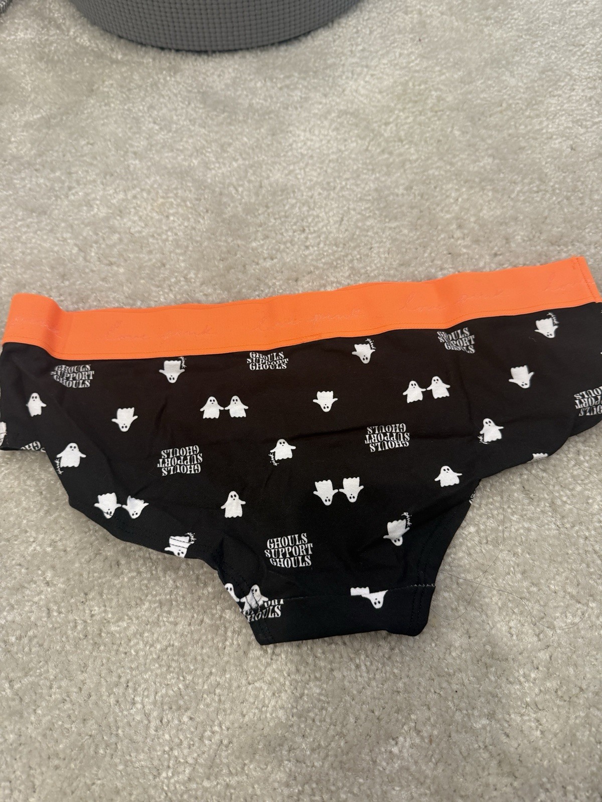 Victoria Secret Pink Ghouls Support Ghouls Ghost Halloween Cheeky XL panty