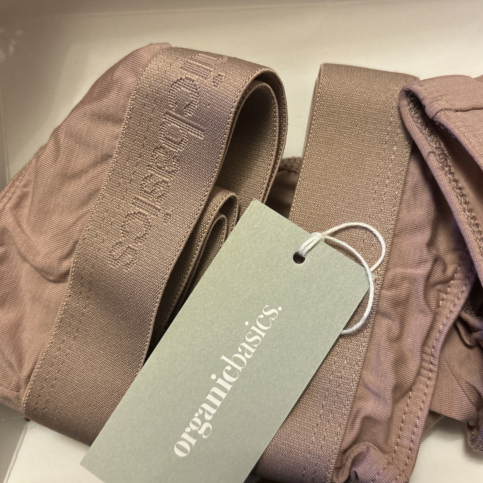 Organic Basic Lite Tanga thong MEDIUM Dusty Rose — Set Of 2 — Boxed New