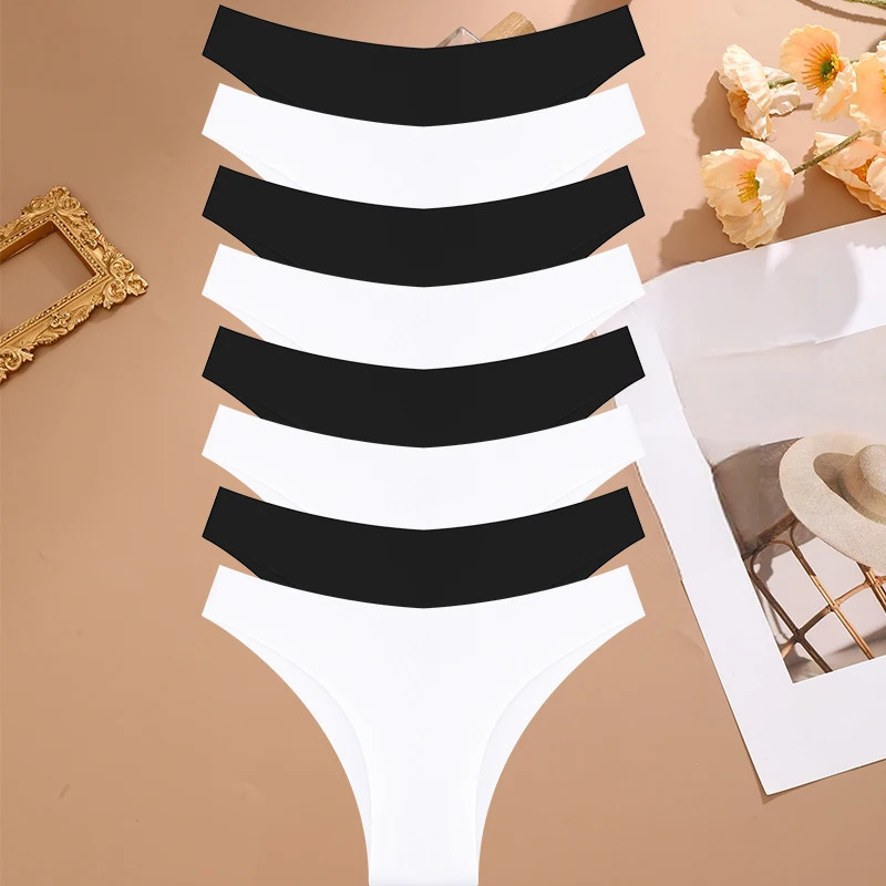 Seamless Thong Panties Women’s Low Rise Stretch Breathable Soft Underwear 8 Pcs