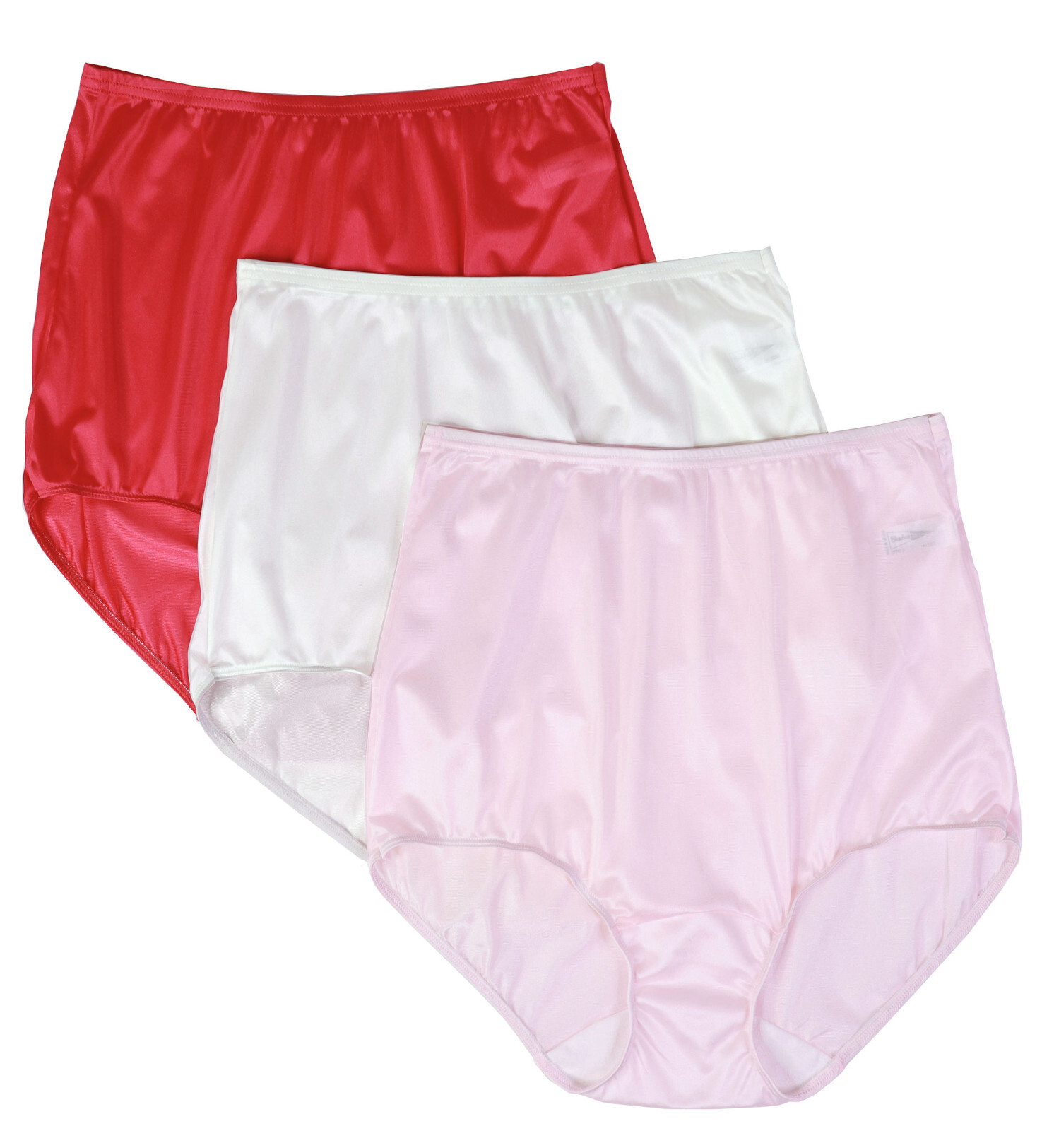 Shadowline Underwear Womens Red Pink Ivory Brief Panties w Lace Valentines Day