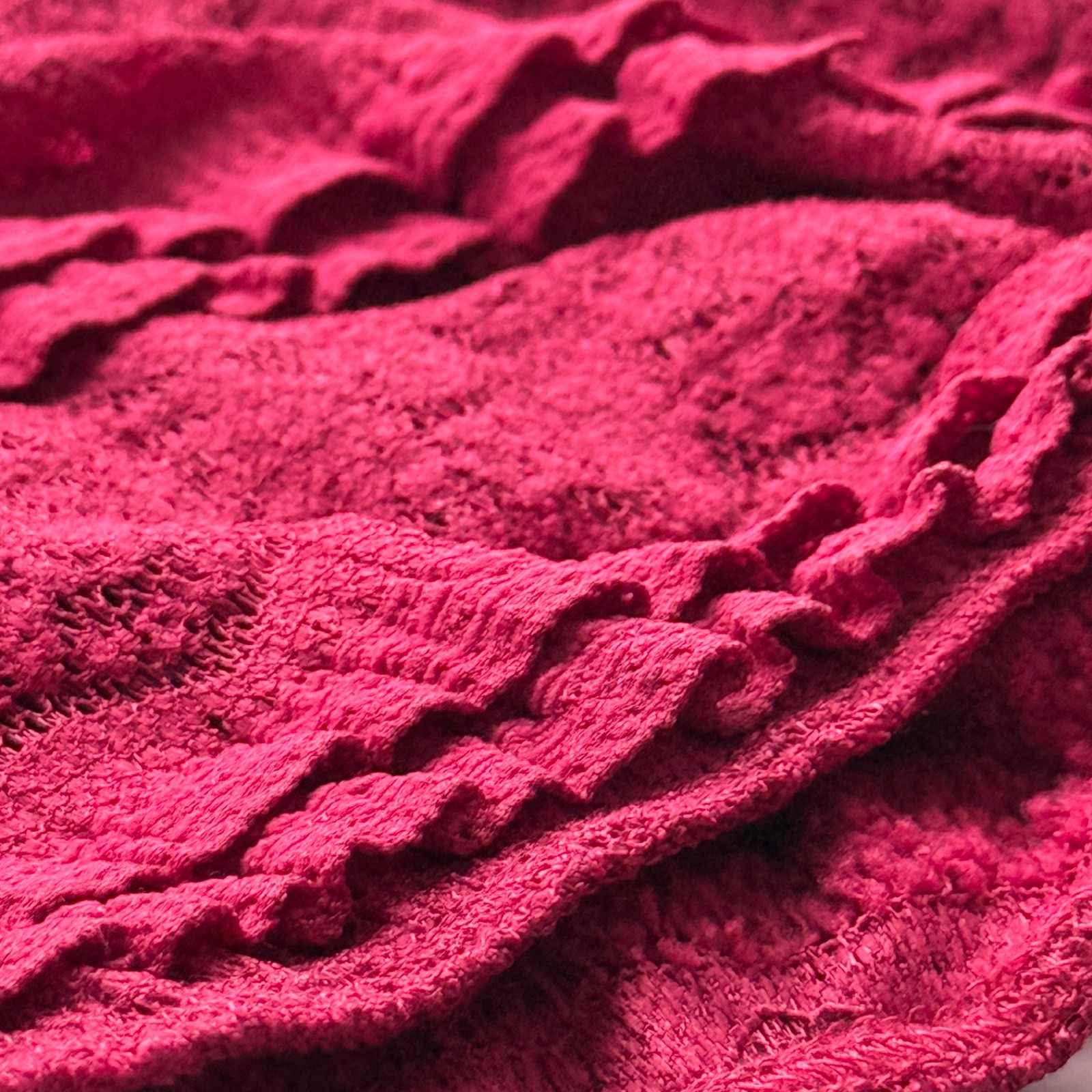 Anthropologie LyreBird Ruffled Lace Boyshort Panty Cabernet Size S/M L/XL
