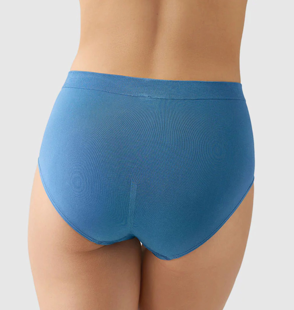 Wacoal LARGE (Size 7) B-Smooth Full Seamless Brief Panty NWOT 838175 Blue