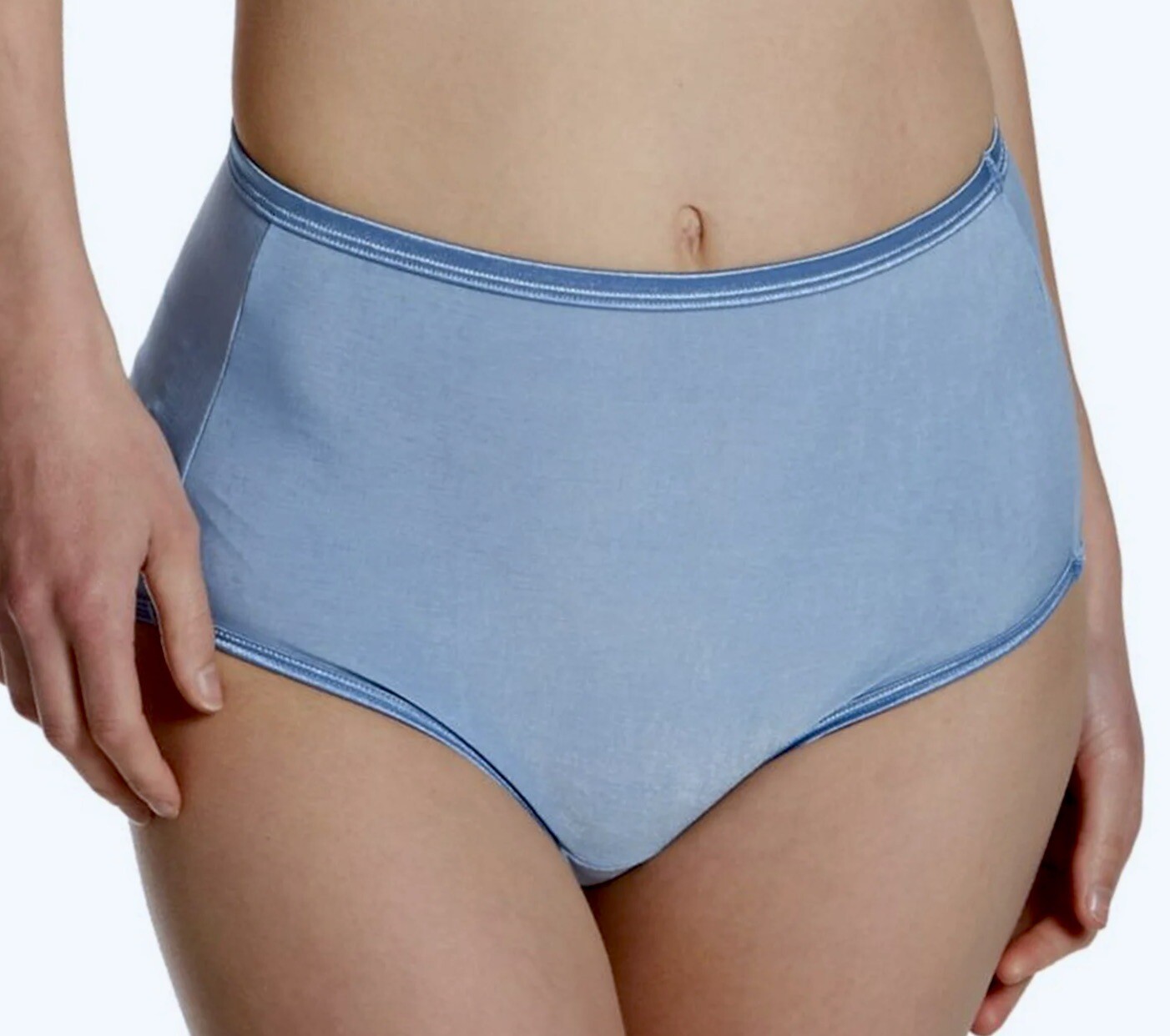 VANITY FAIR Shine Illumination Morning Rain Blue Brief Panty Womens Sz M 6 2XL 9